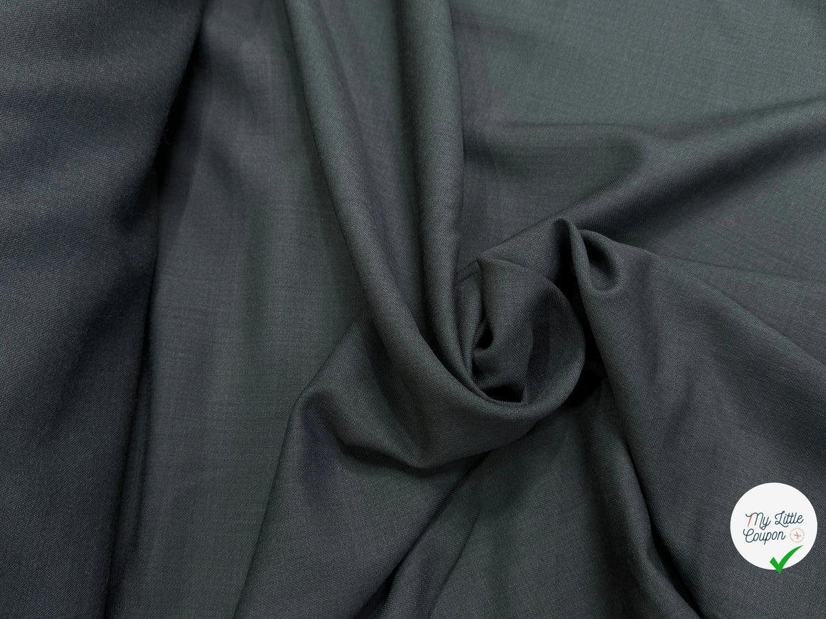 DRAPERIE DE LAINE FLUIDE GRIS FONCÉ 100% LAINE - My Little Coupon