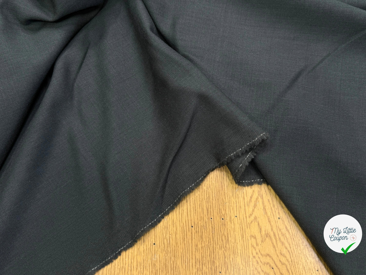 DRAPERIE DE LAINE FLUIDE GRIS FONCÉ 100% LAINE - My Little Coupon
