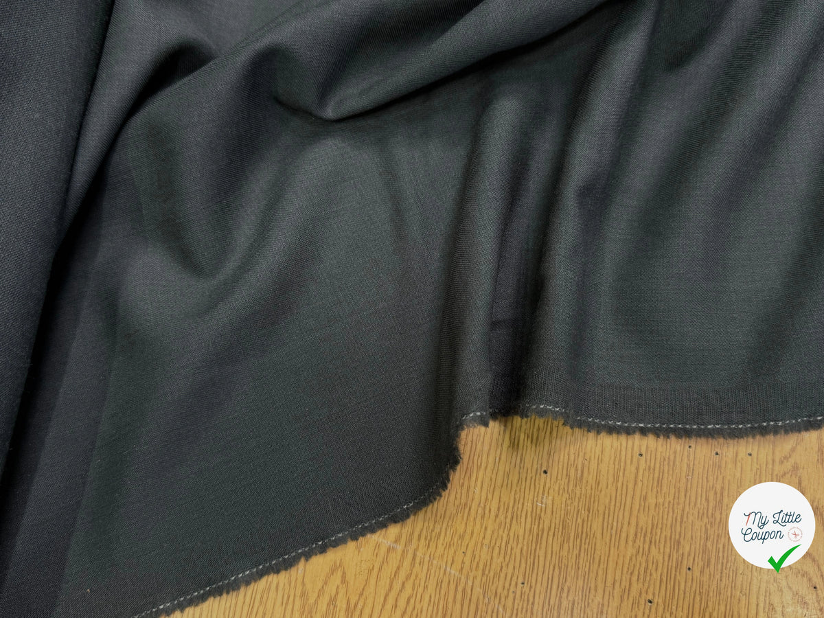 DRAPERIE DE LAINE FLUIDE GRIS FONCÉ 100% LAINE - My Little Coupon