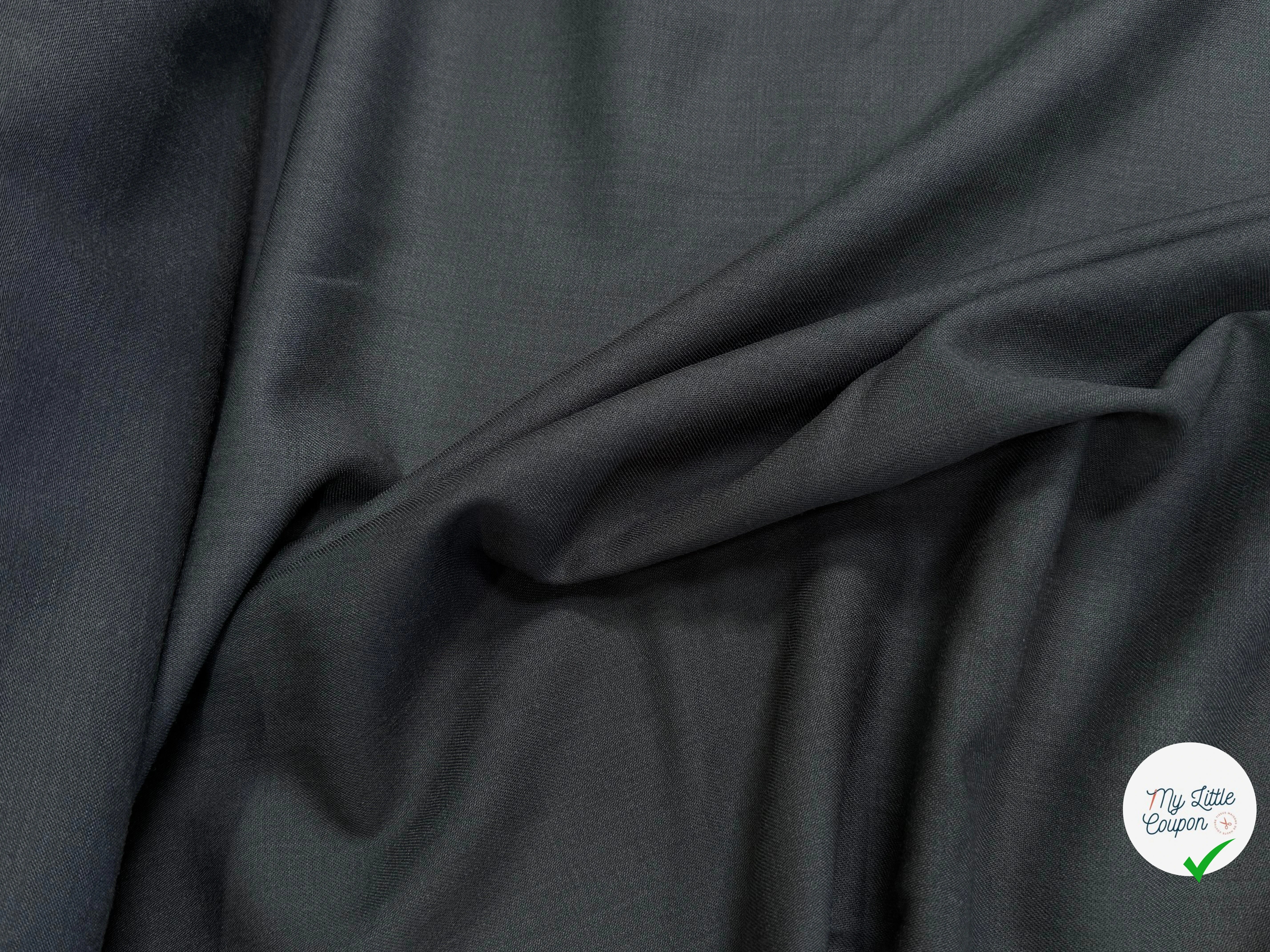 DRAPERIE DE LAINE FLUIDE GRIS FONCÉ 100% LAINE - My Little Coupon