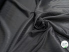 DRAPERIE DE LAINE FLUIDE RAYÉE NOIRE EFFET SATINÉ - My Little Coupon
