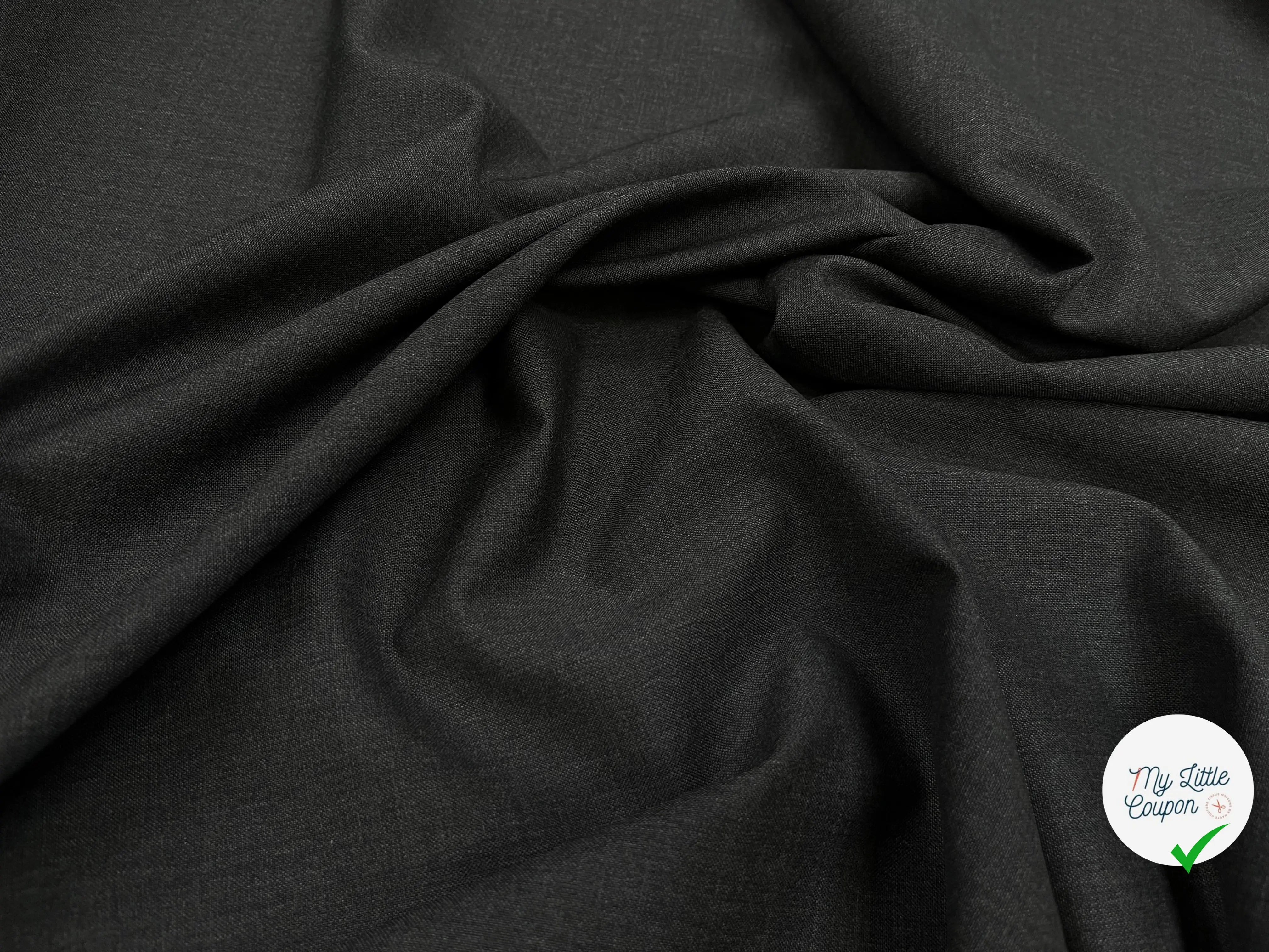 DRAPERIE DE LAINE GRIS CHINÉ DEPERLANTE - My Little Coupon