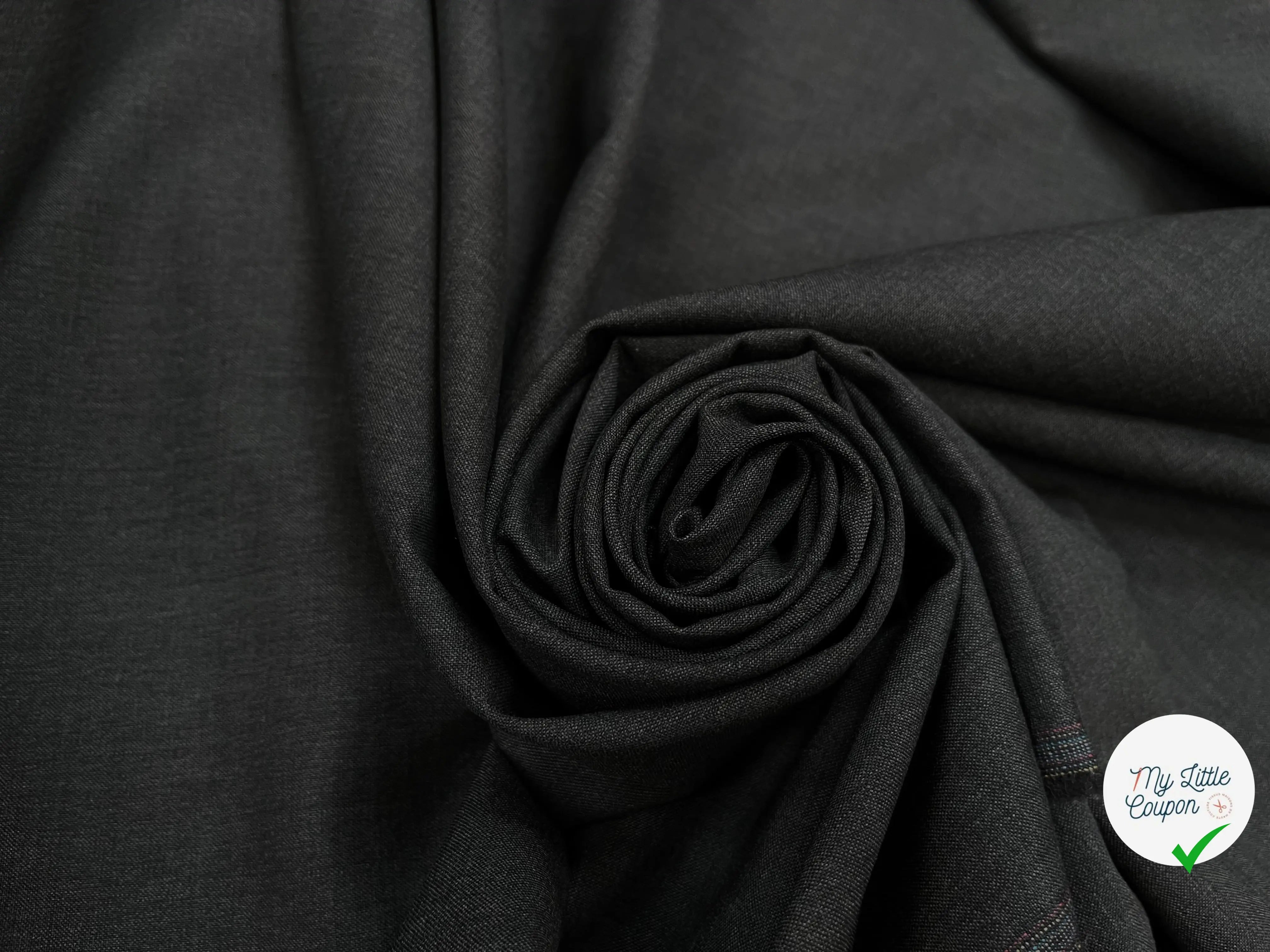 DRAPERIE DE LAINE GRIS CHINÉ DEPERLANTE - My Little Coupon