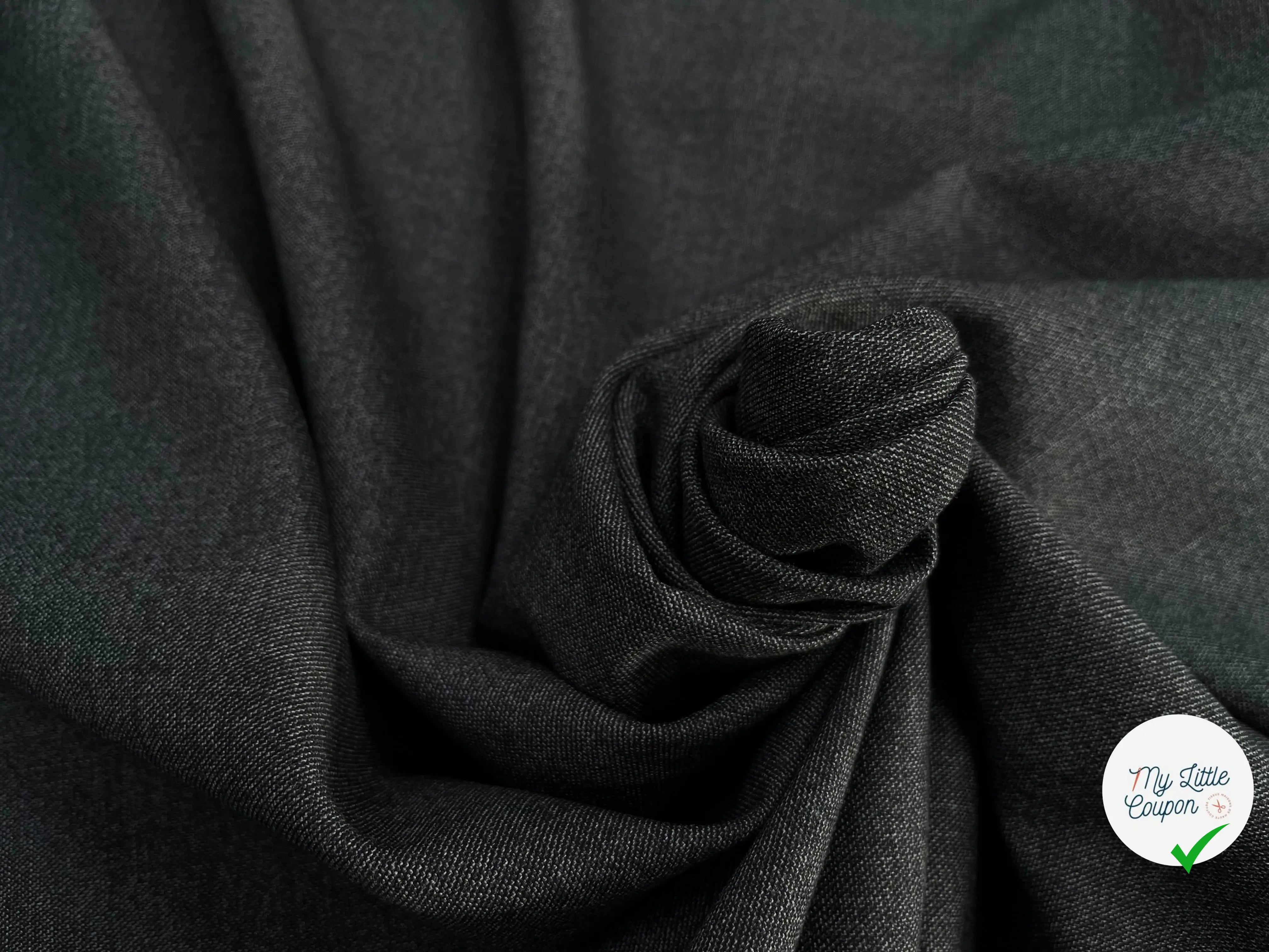 DRAPERIE DE LAINE GRIS CHINÉ DEPERLANTE ULTRA CHIC - My Little Coupon