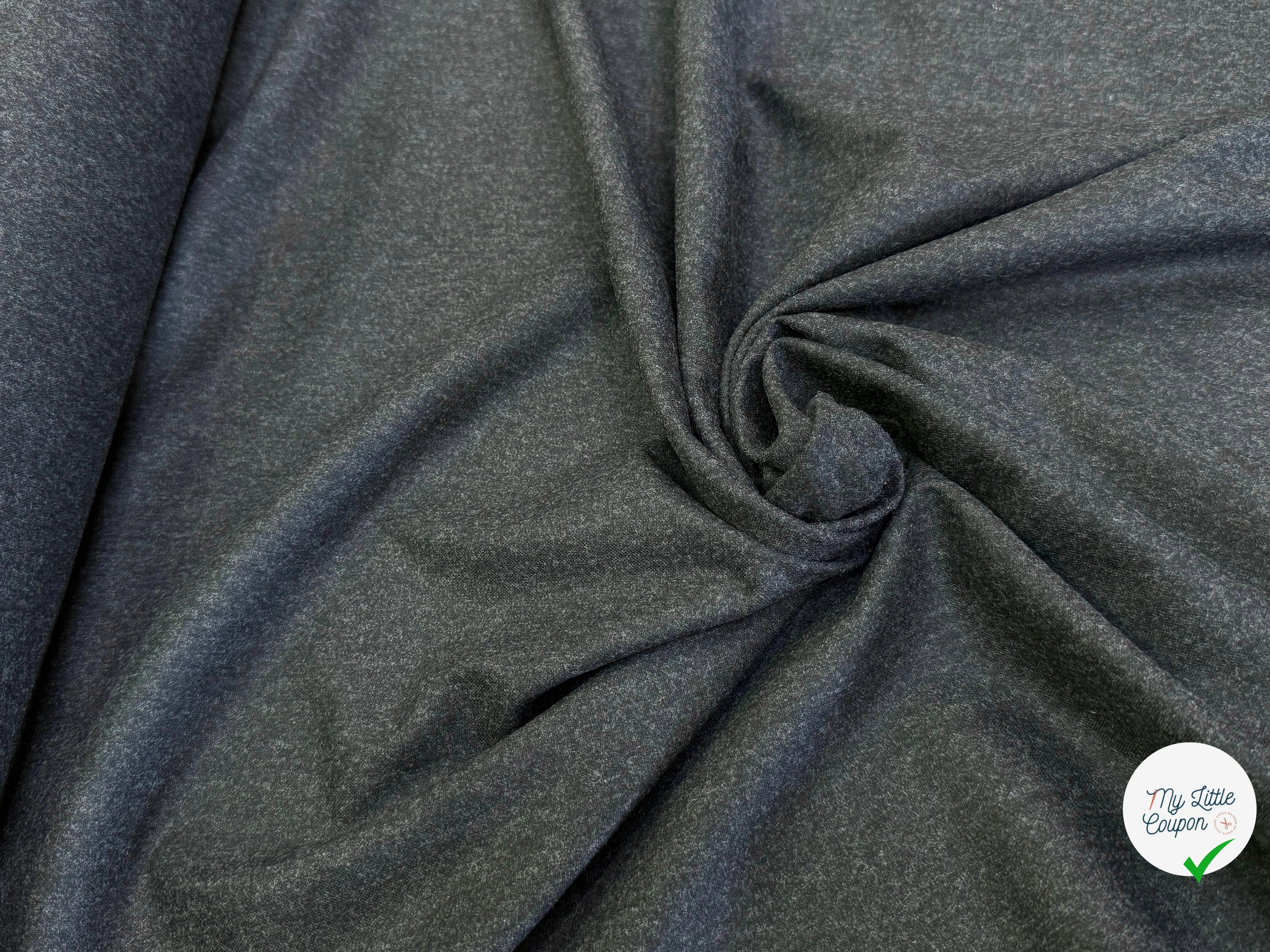 DRAPERIE DE LAINE GRIS CHINÉ  STRETCH TOUCHER DOUX - My Little Coupon