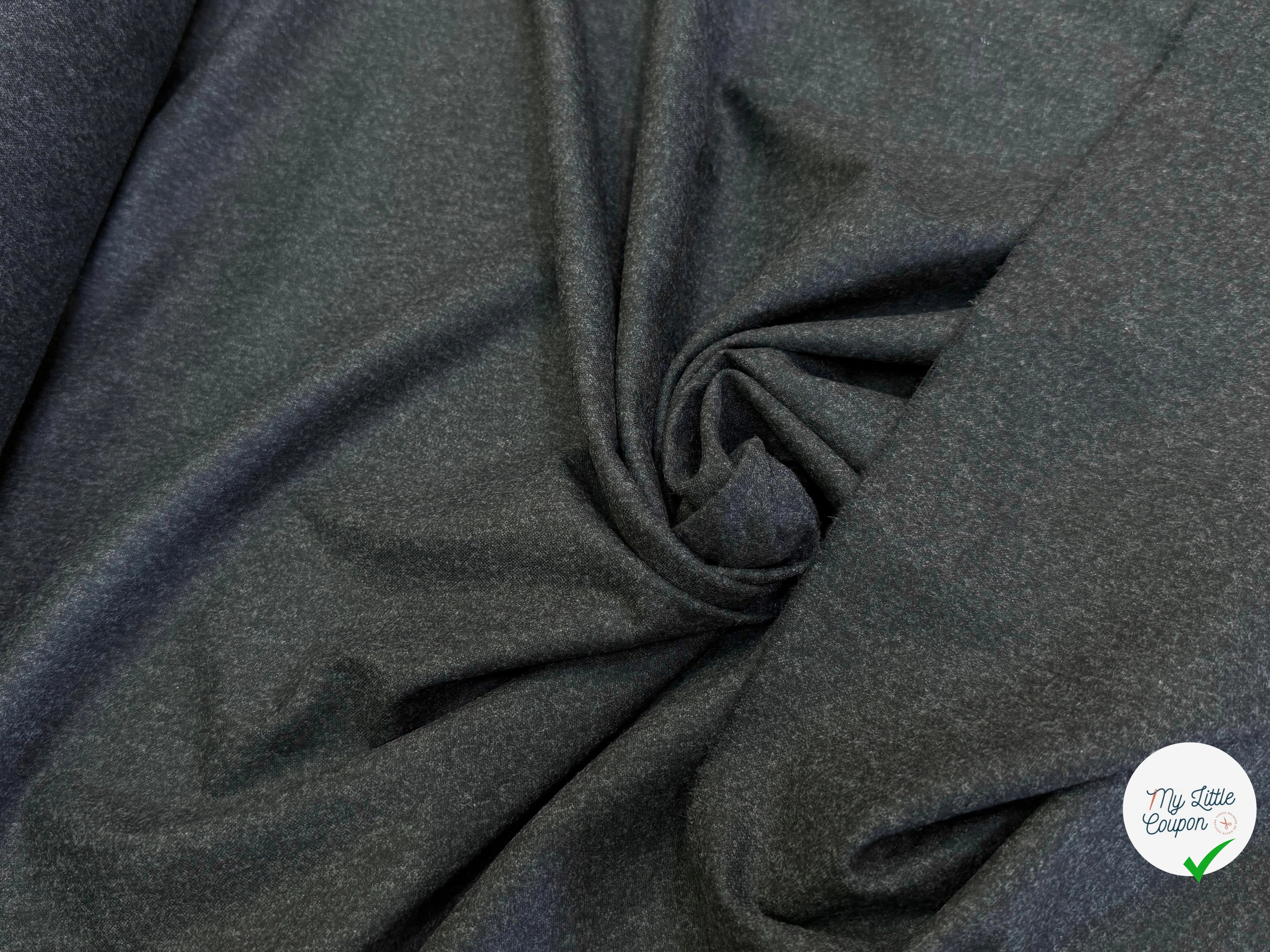 DRAPERIE DE LAINE GRIS CHINÉ  STRETCH TOUCHER DOUX - My Little Coupon