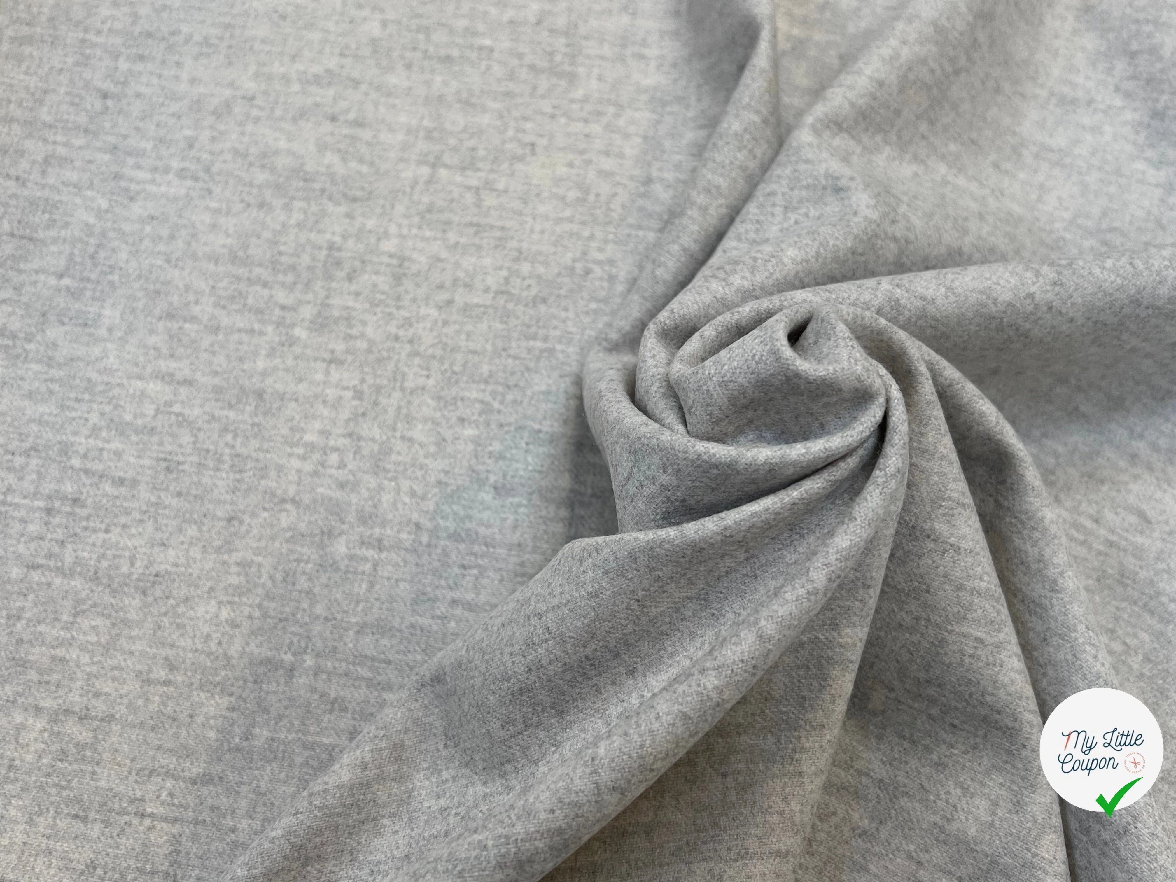 DRAPERIE DE LAINE GRIS CLAIR SUPERBE 100% LAINE VIERGE 150CM - My Little Coupon