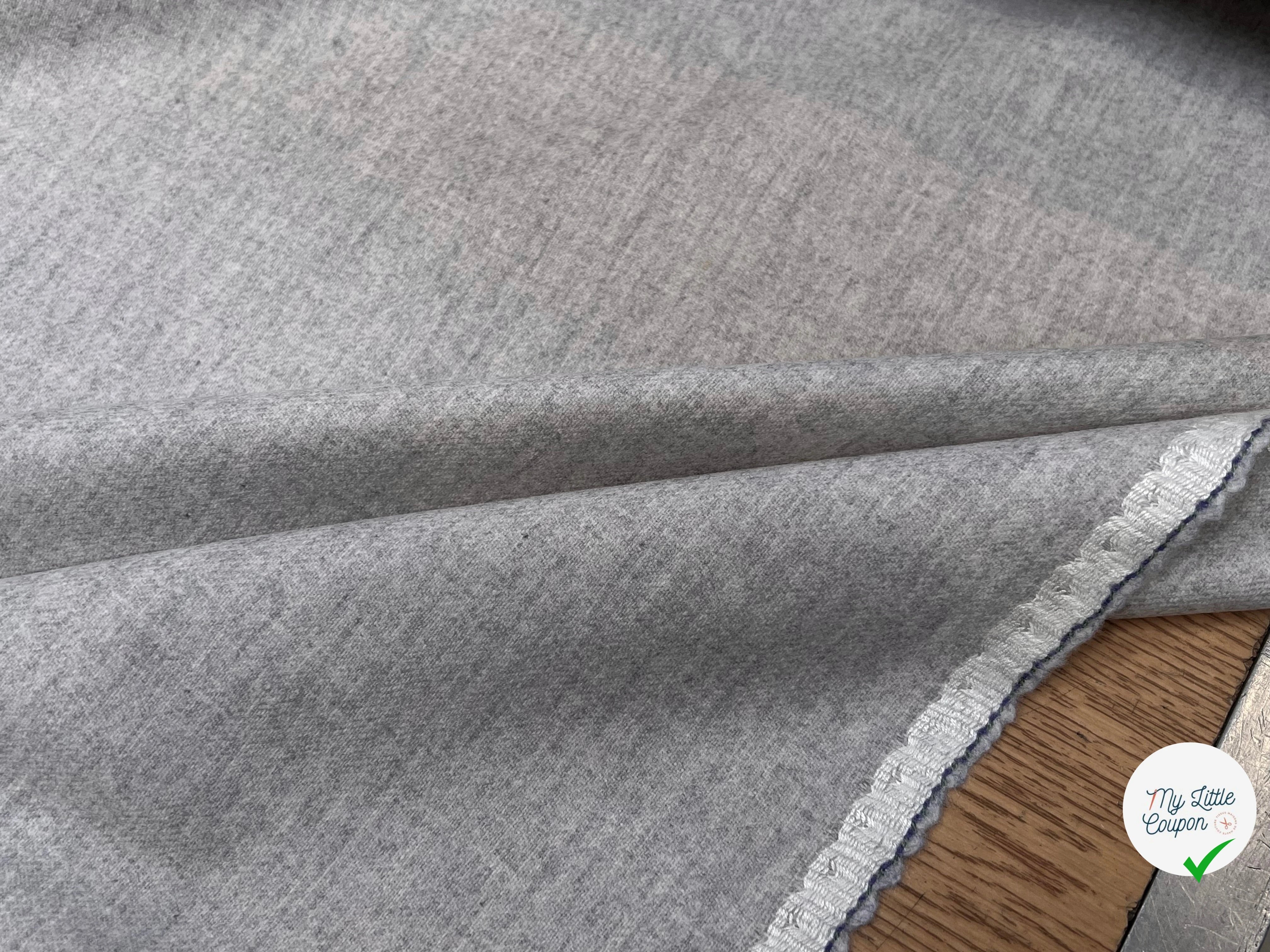 DRAPERIE DE LAINE GRIS CLAIR SUPERBE 100% LAINE VIERGE 150CM - My Little Coupon