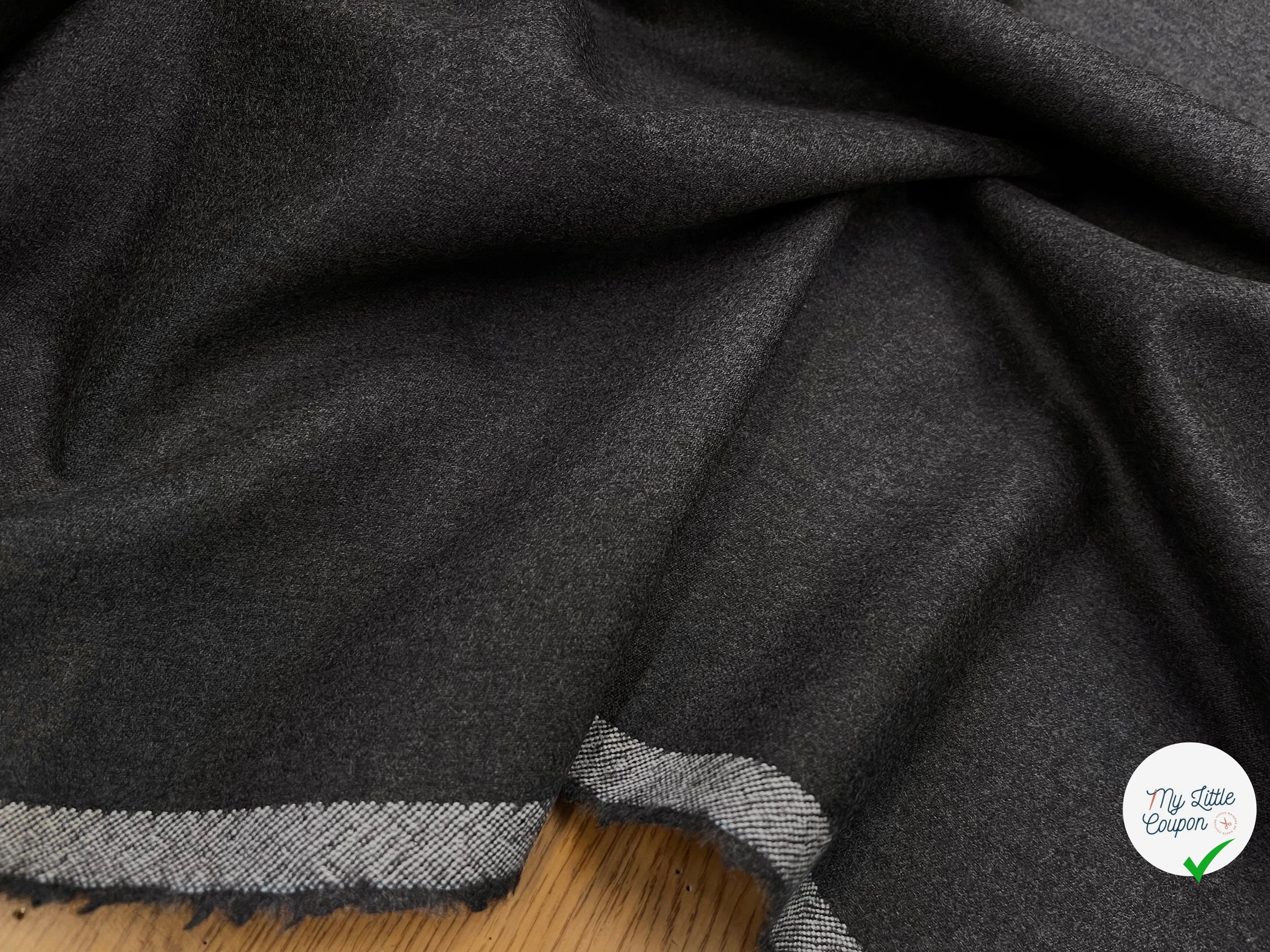 DRAPERIE DE LAINE GRIS FONCÉ 100% LAINE - My Little Coupon