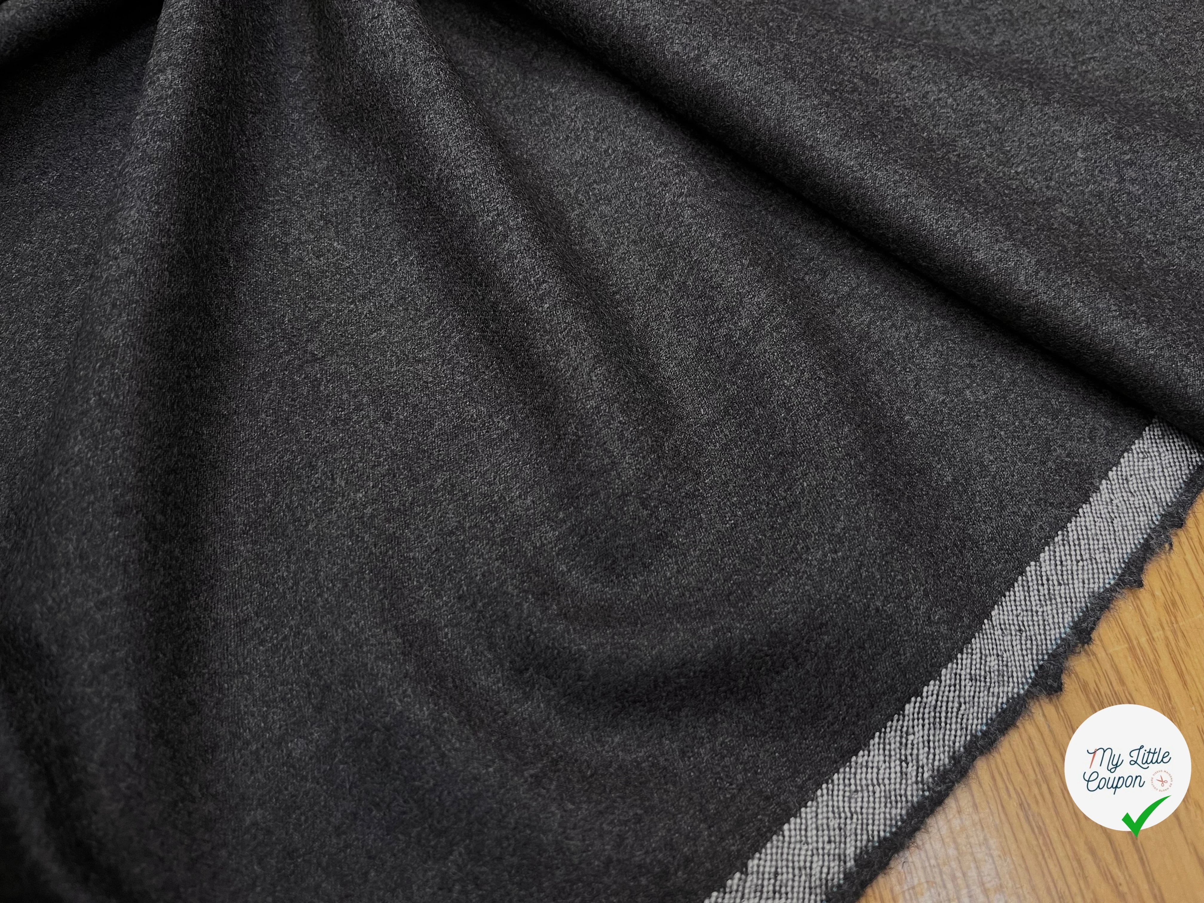 DRAPERIE DE LAINE GRIS FONCÉ 100% LAINE - My Little Coupon