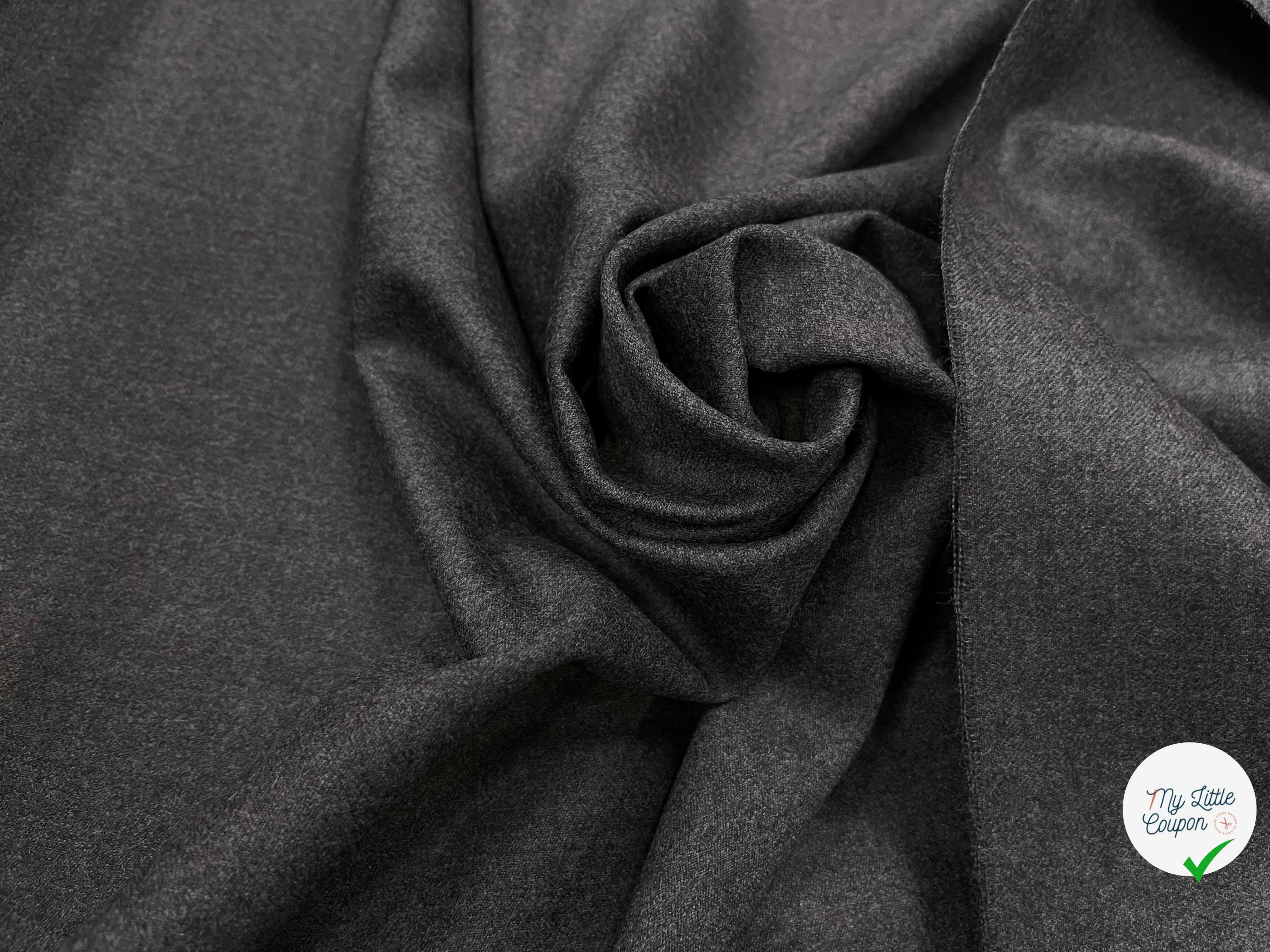 DRAPERIE DE LAINE GRIS FONCÉ 100% LAINE - My Little Coupon