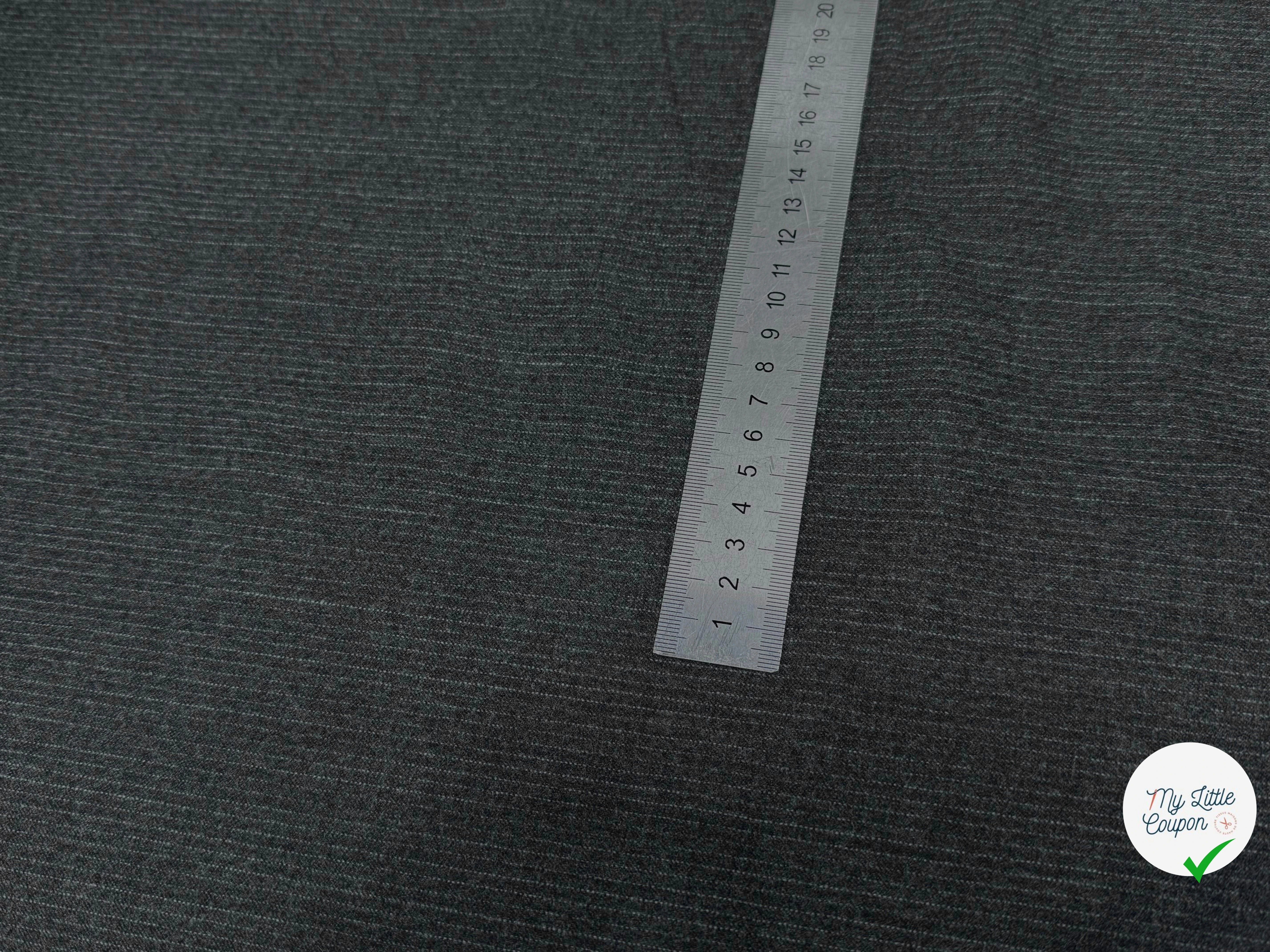 DRAPERIE DE LAINE GRISE FINE RAYURES BLANCHE 100%W - My Little Coupon