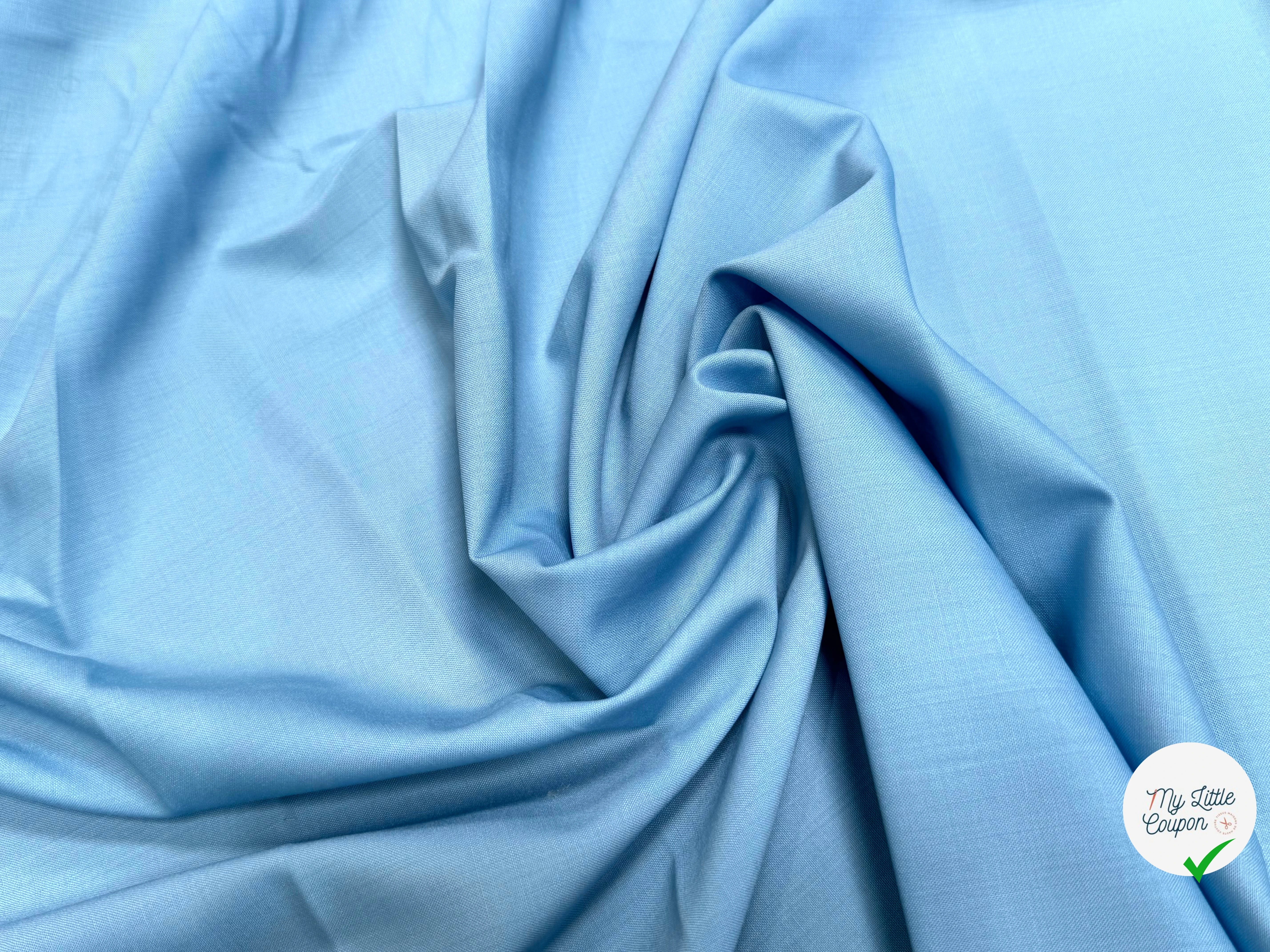 DRAPERIE DE LAINE MADE IN ITALY SUPER 100'S BLEU CIEL - My Little Coupon