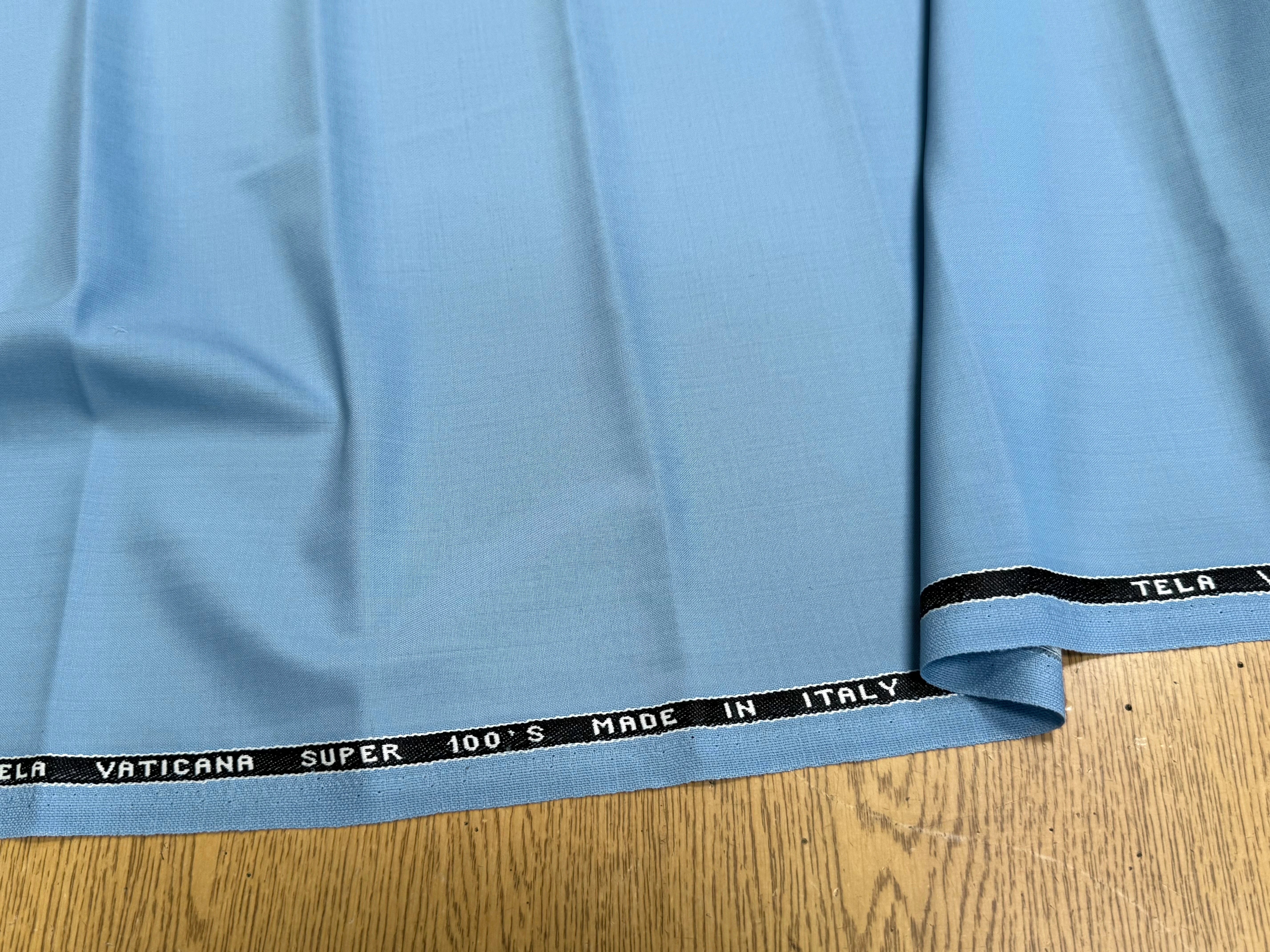 DRAPERIE DE LAINE MADE IN ITALY SUPER 100'S BLEU CIEL - My Little Coupon