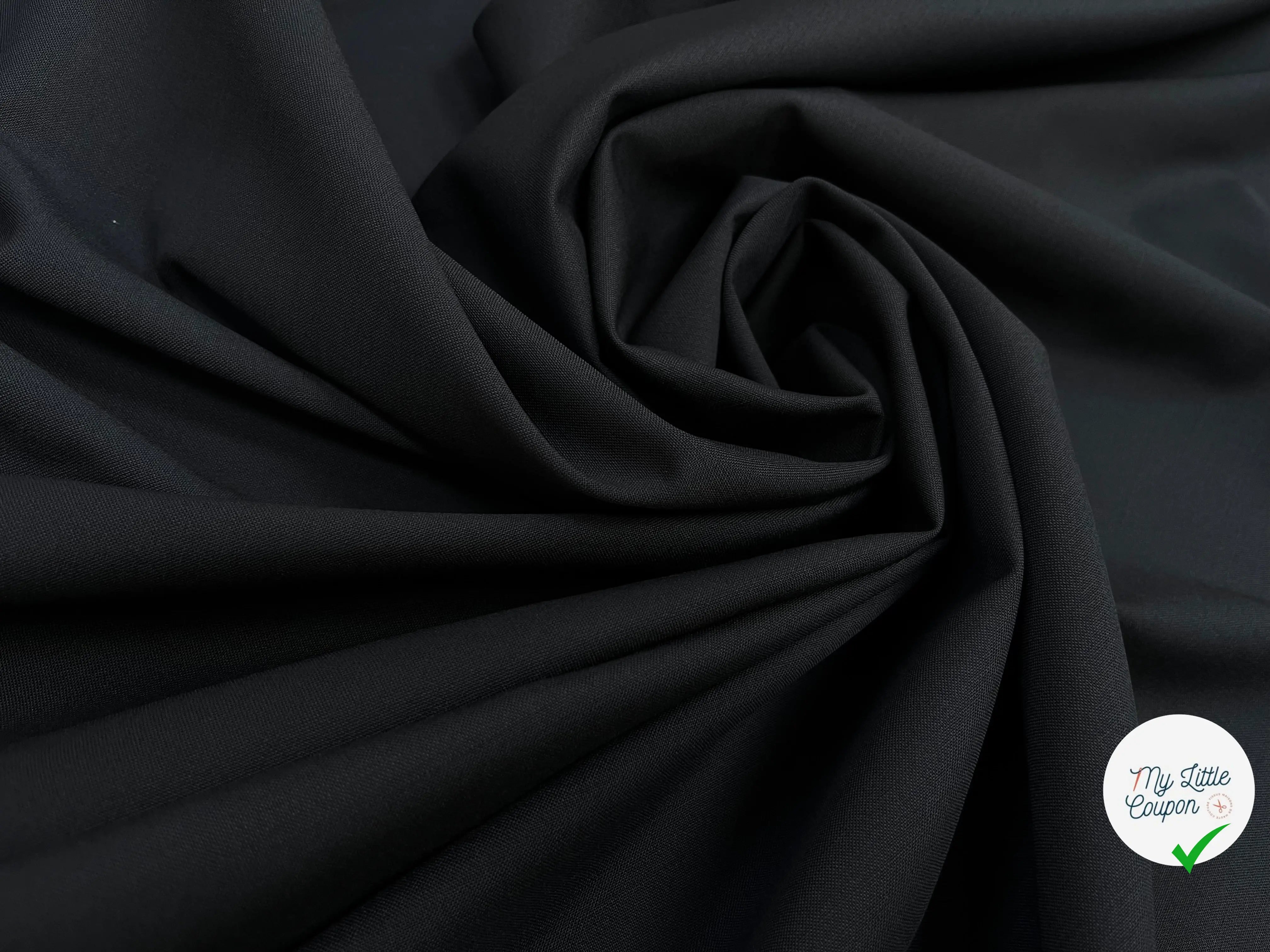 DRAPERIE DE LAINE NOIR DEPERLANTE - My Little Coupon