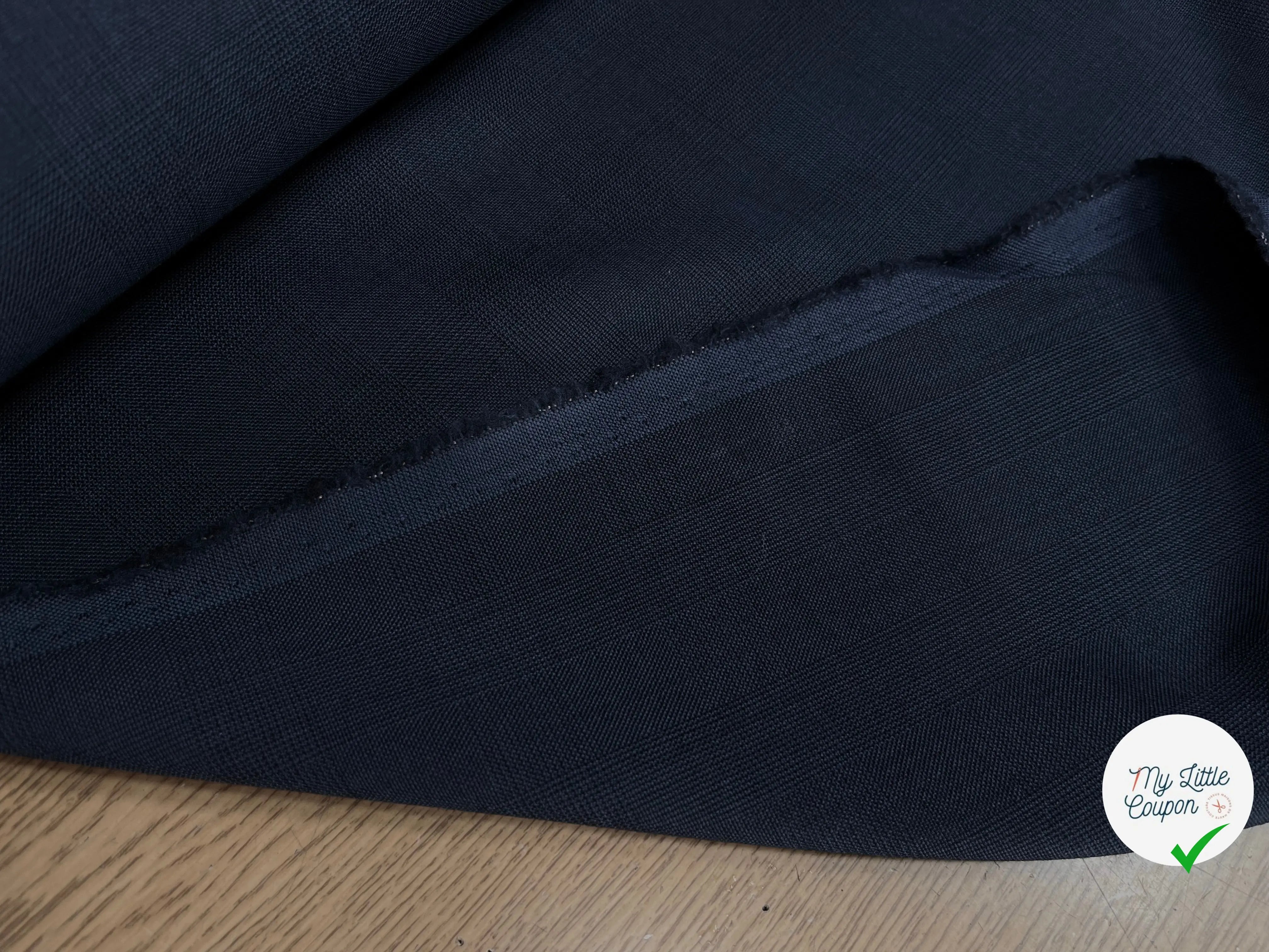 DRAPERIE DE LAINE PIQUÉ BLEU GRIS DEPERLANTE - My Little Coupon