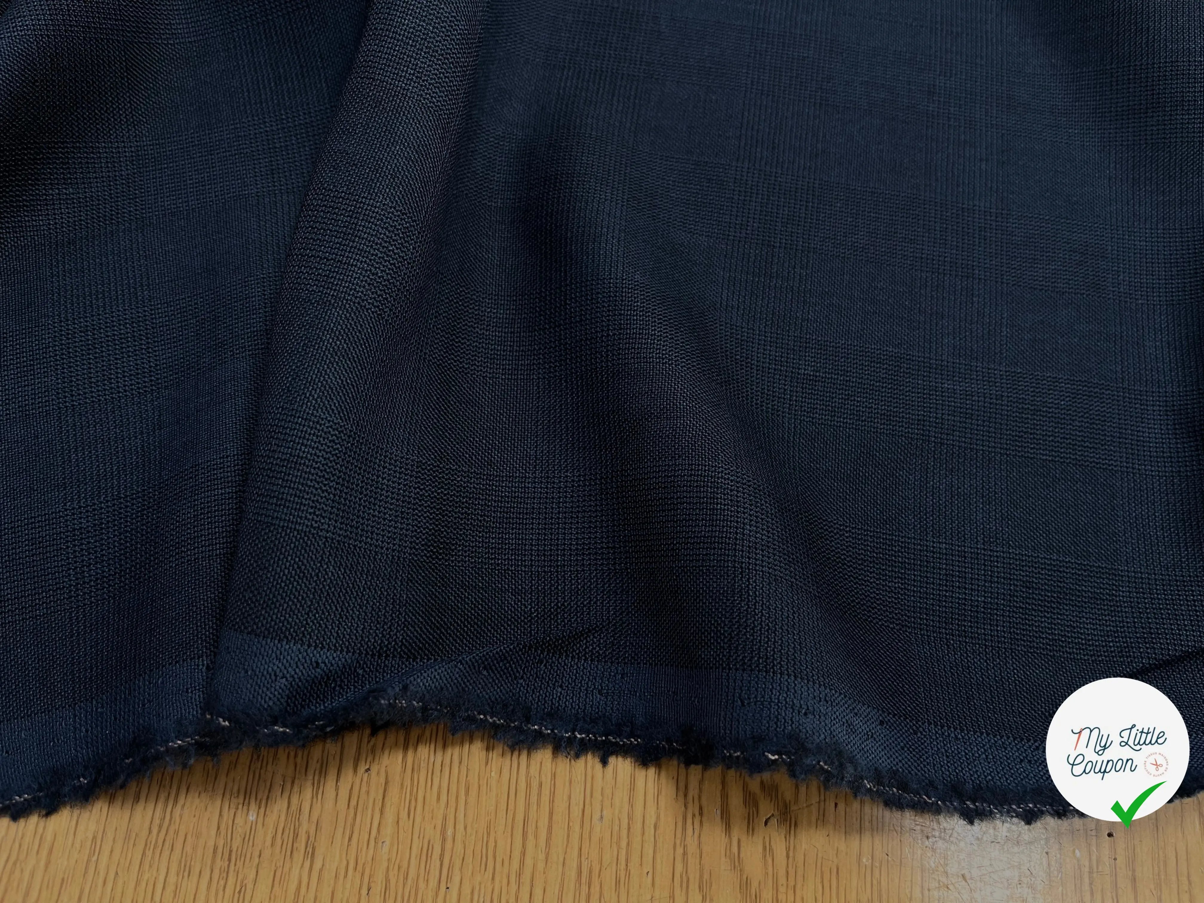 DRAPERIE DE LAINE PIQUÉ BLEU GRIS DEPERLANTE - My Little Coupon