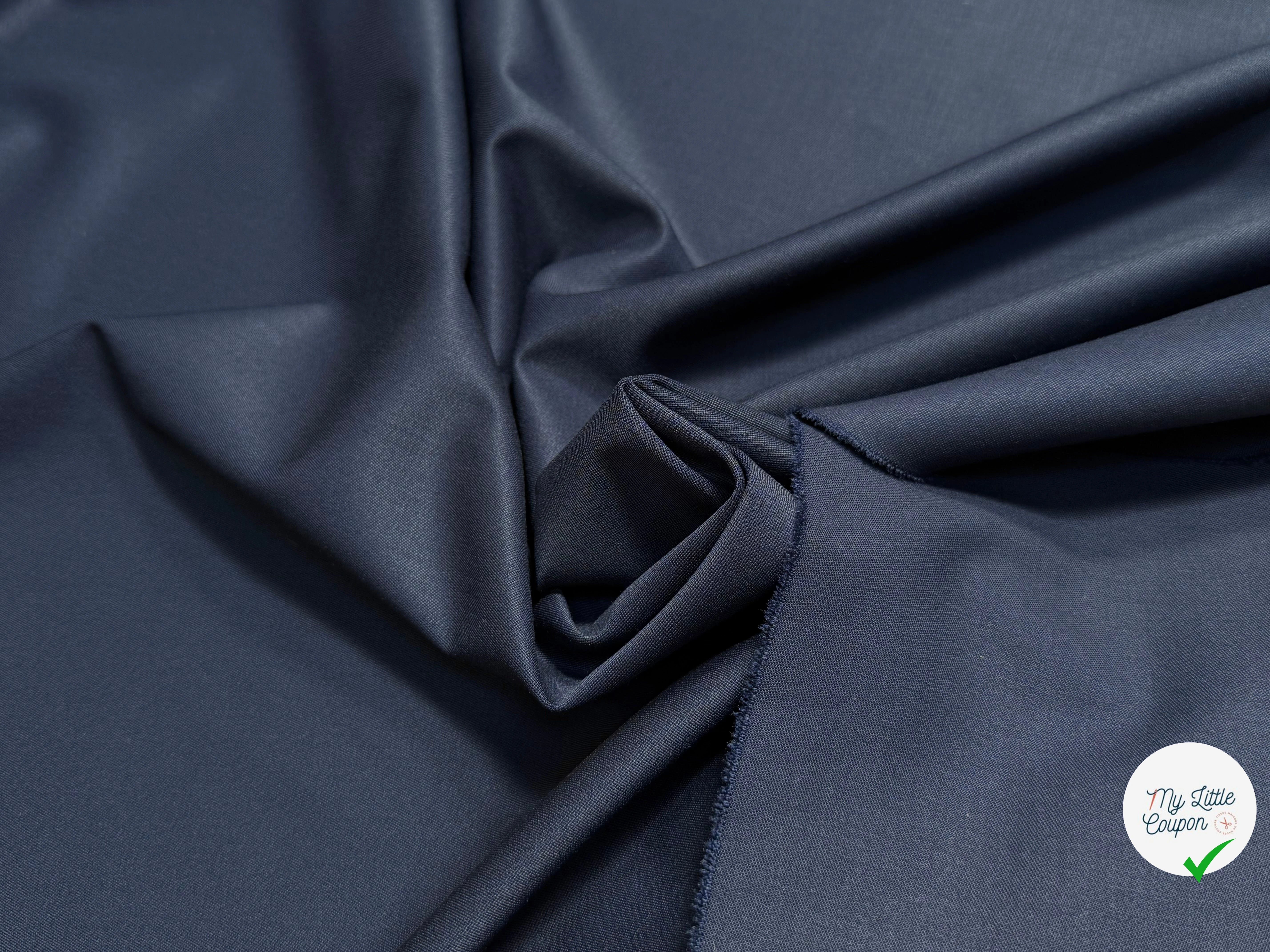 DRAPERIE DE LAINE SATINÉE NAVY TRÈS BELLE TENUE - My Little Coupon