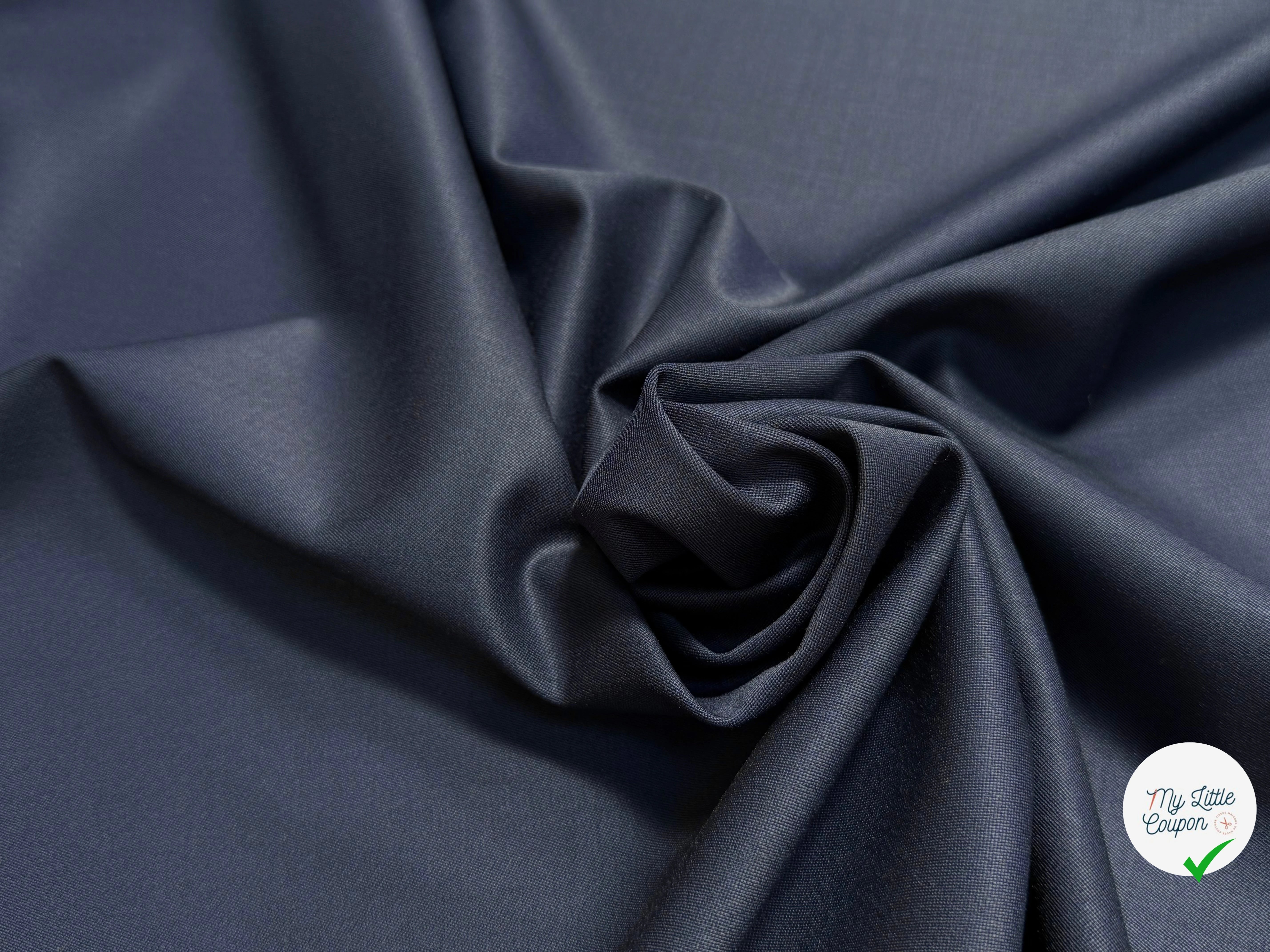 DRAPERIE DE LAINE SATINÉE NAVY TRÈS BELLE TENUE - My Little Coupon