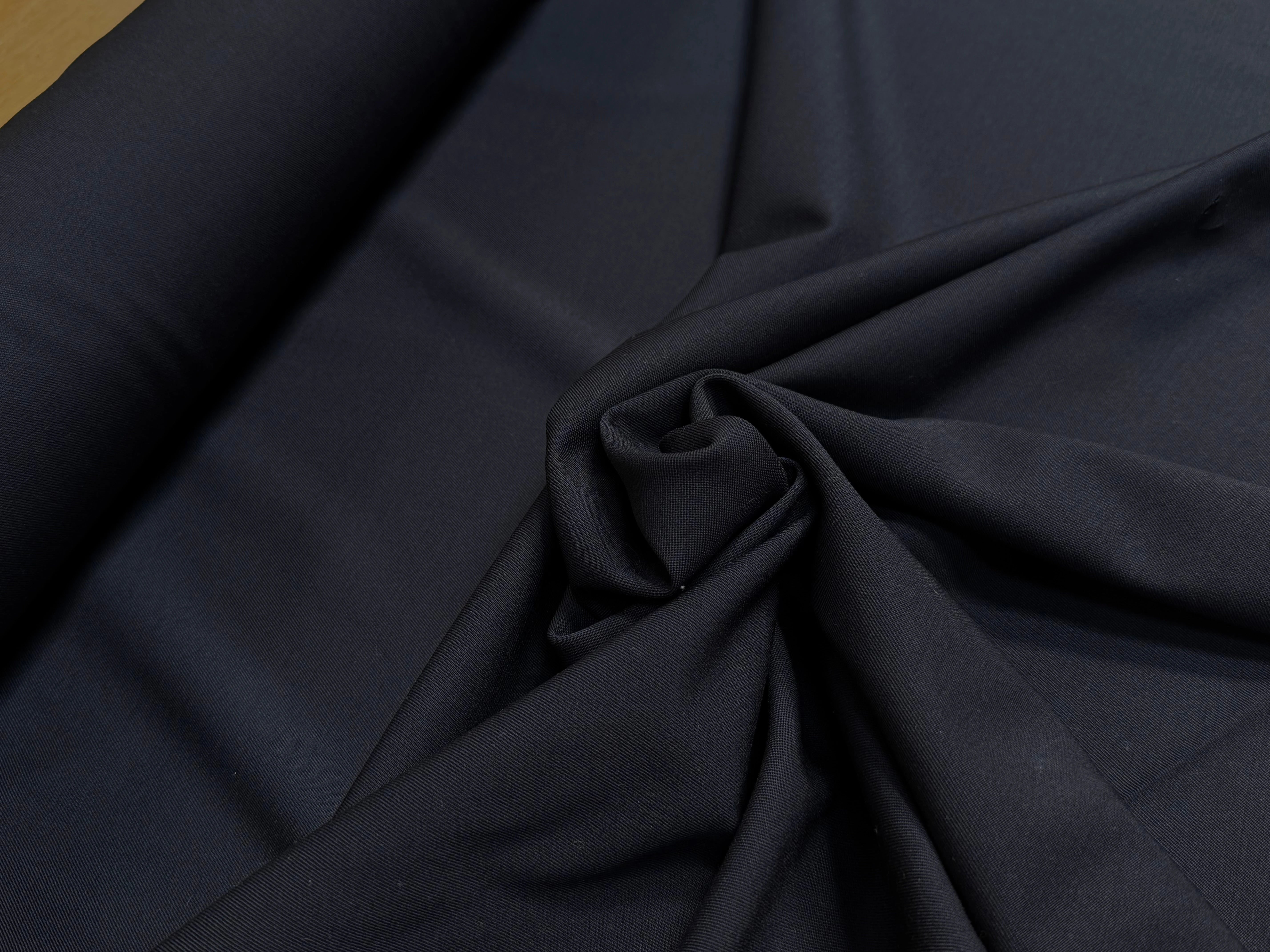 DRAPERIE DE LAINE SERGÉE STRETCH BLEU MARINE FONCÉ - My Little Coupon