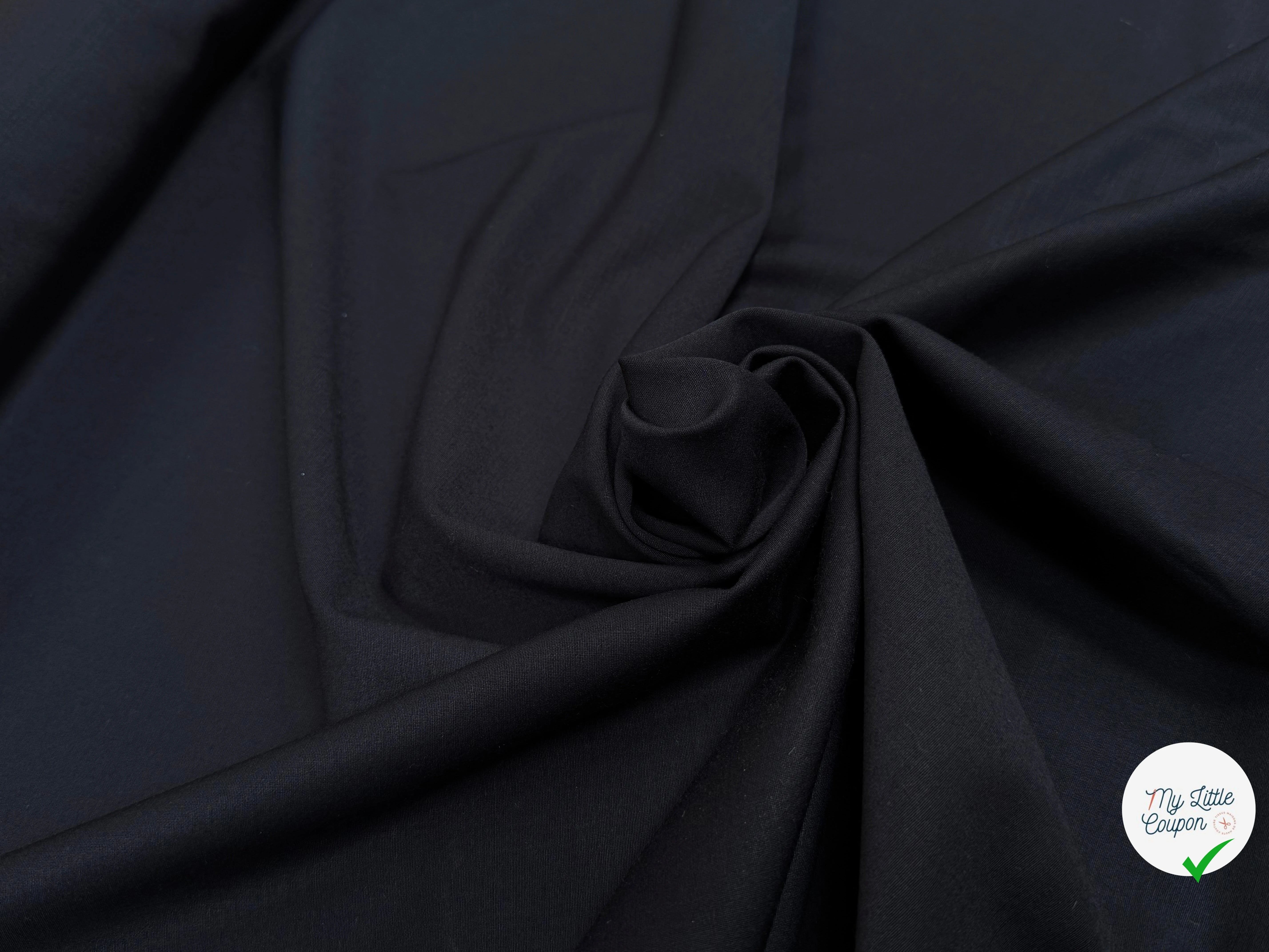 DRAPERIE DE LAINE STRETCH BEAU TOMBÉ MARINE FONCÉ - My Little Coupon