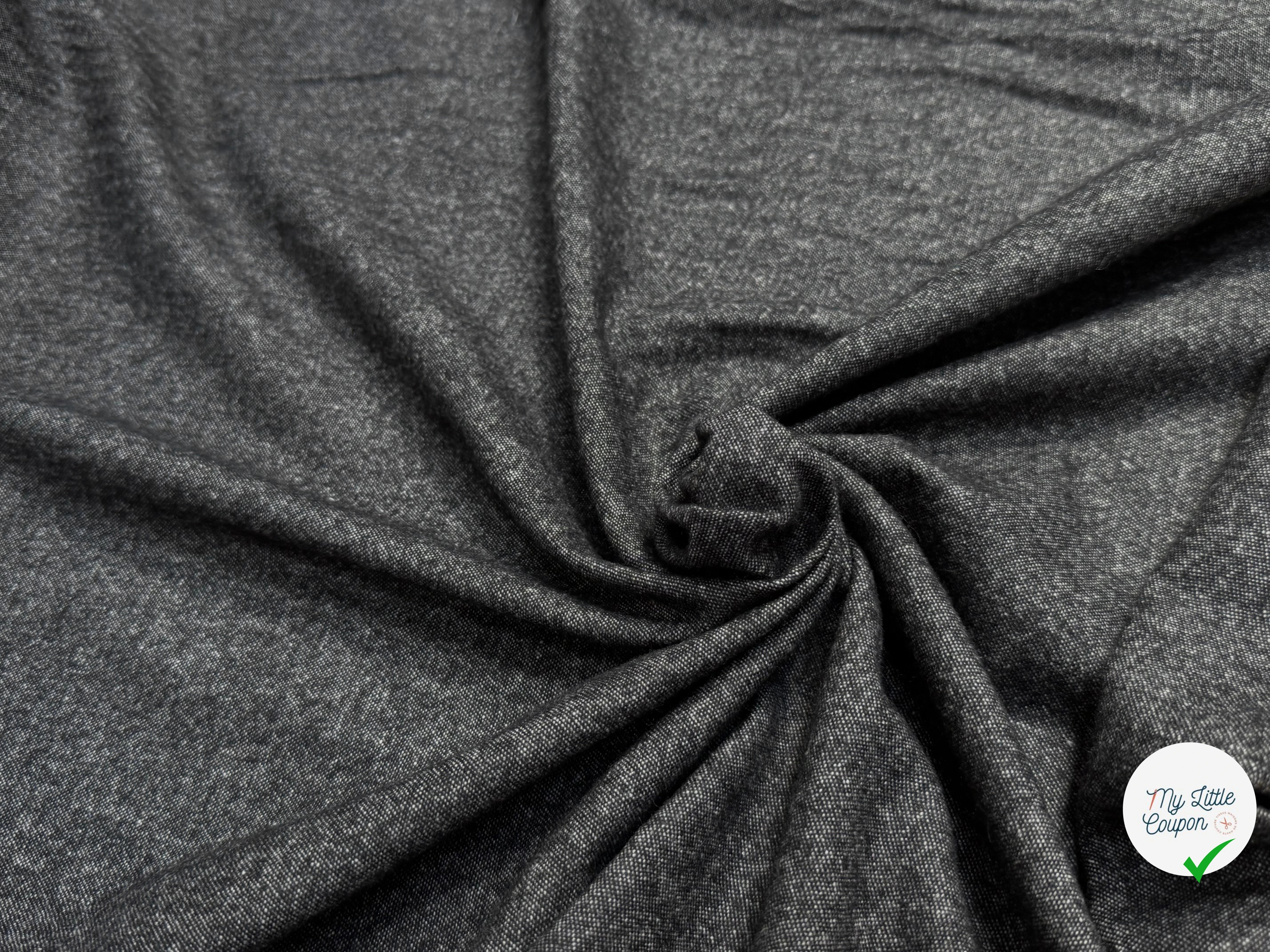 DRAPERIE DE LAINE TOUCHER DOUX 80% LAINE GRIS CHINÉ - My Little Coupon