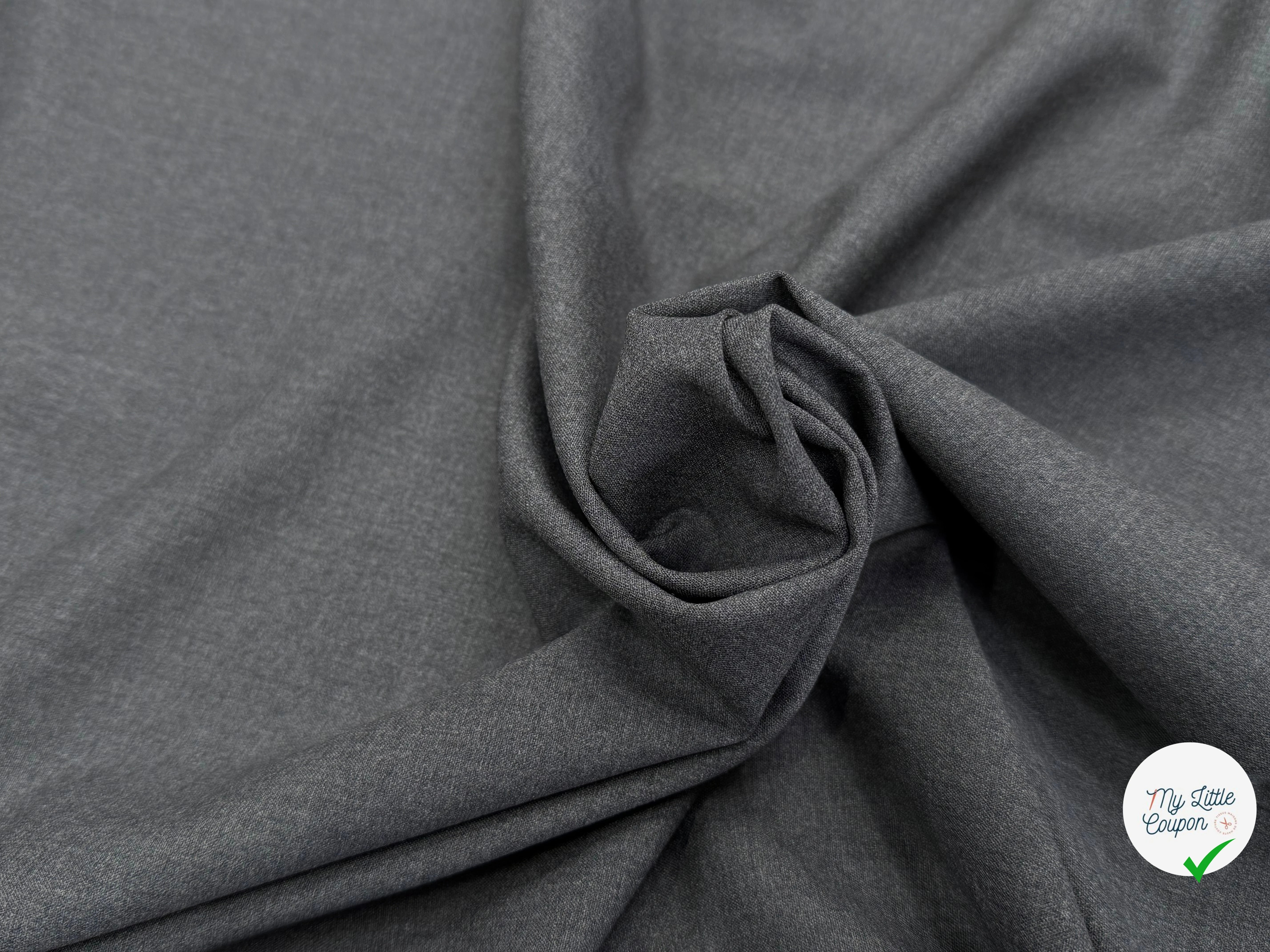 DRAPERIE DE LAINE TRÈS BELLE TENUE GRISE 96% LAINE VIERGE - My Little Coupon