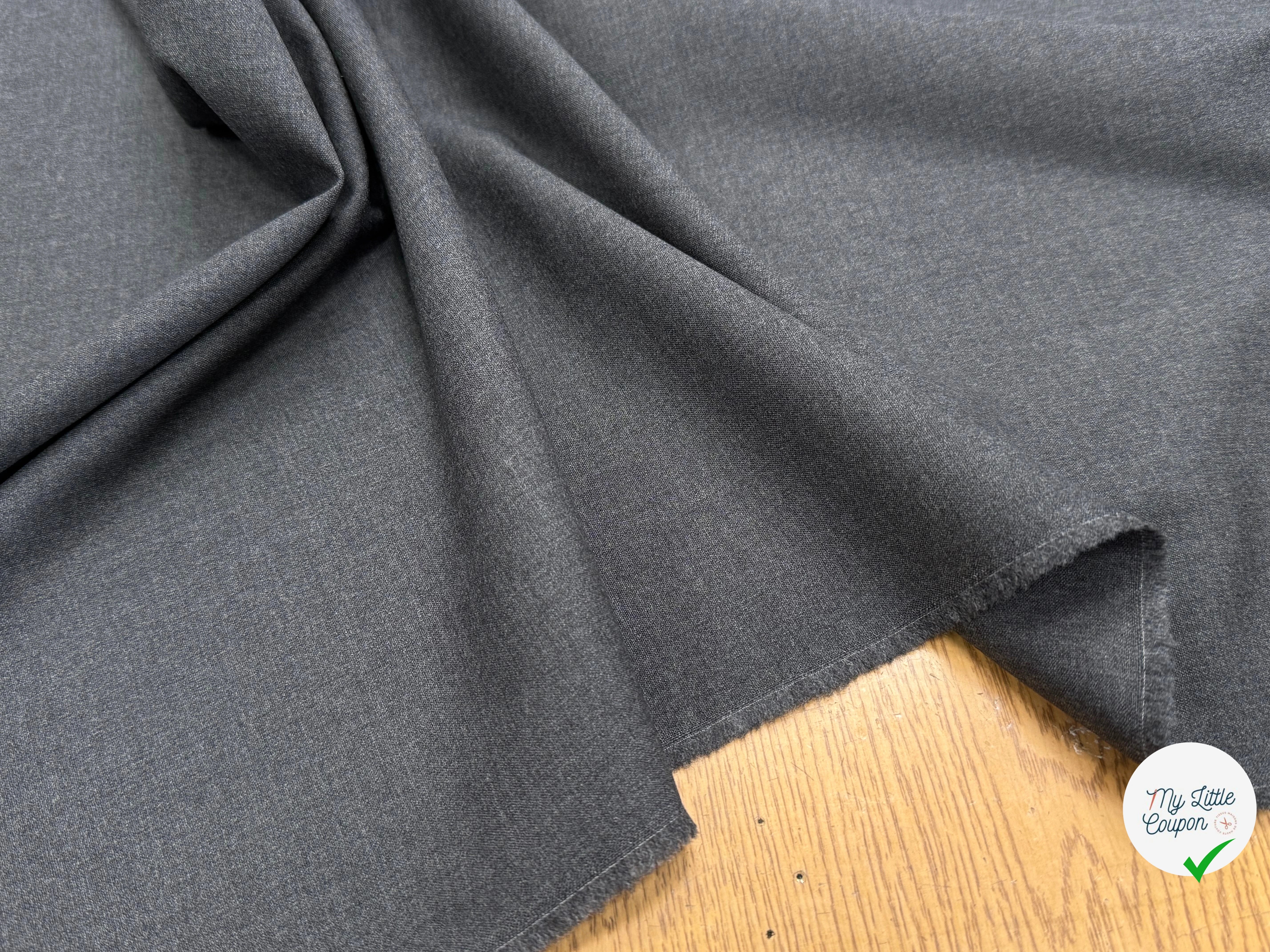DRAPERIE DE LAINE TRÈS BELLE TENUE GRISE 96% LAINE VIERGE - My Little Coupon