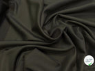 DRAPERIE DÉLICATE LÉGÈREMENT SATINÉE KAKI FONCÉ AU TOMBÉ FLUIDE 100% LAINE VIERGE - My Little Coupon