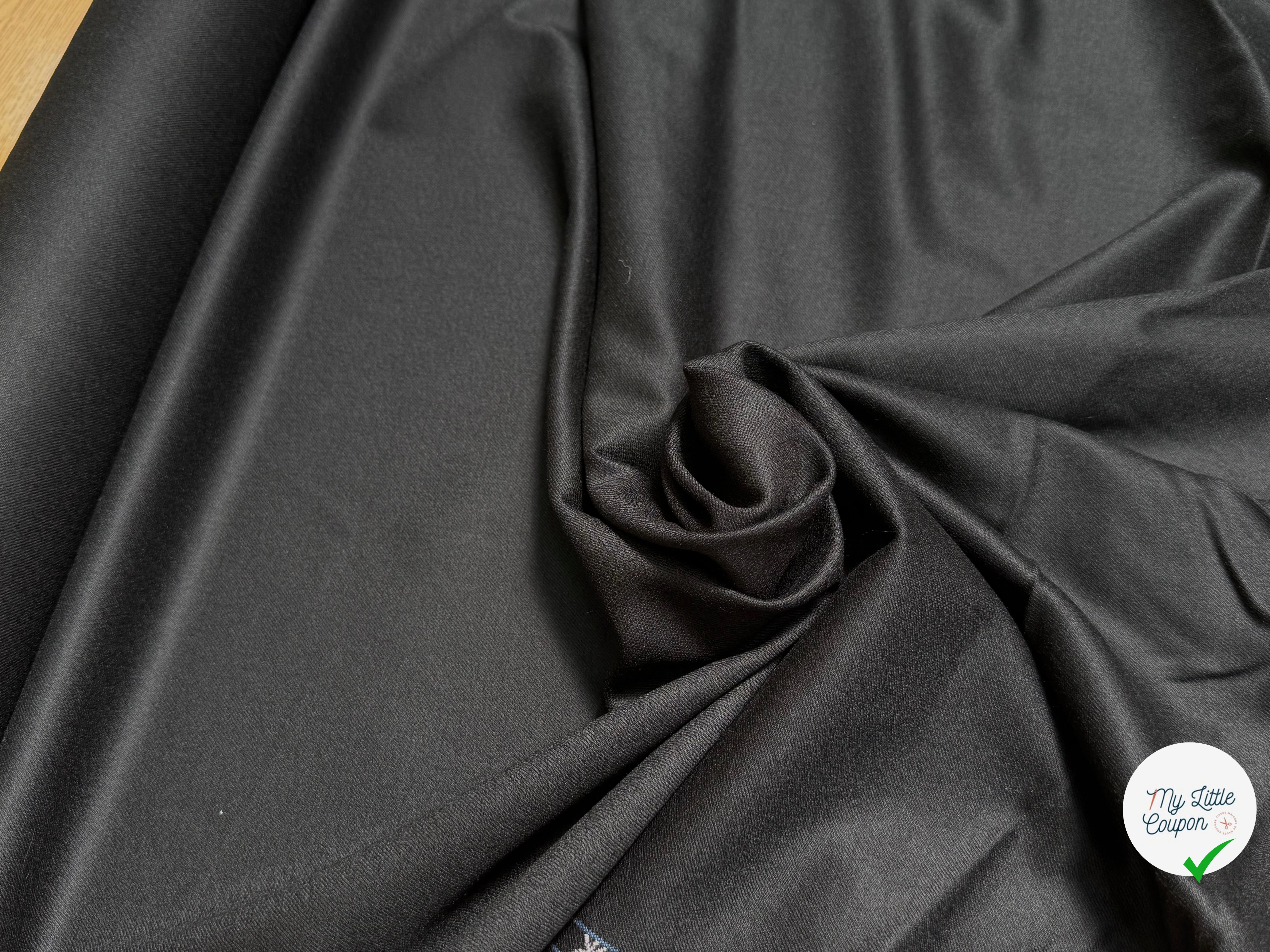 DRAPERIE FLANELLE DE LAINE SUBLIME NOIR - My Little Coupon