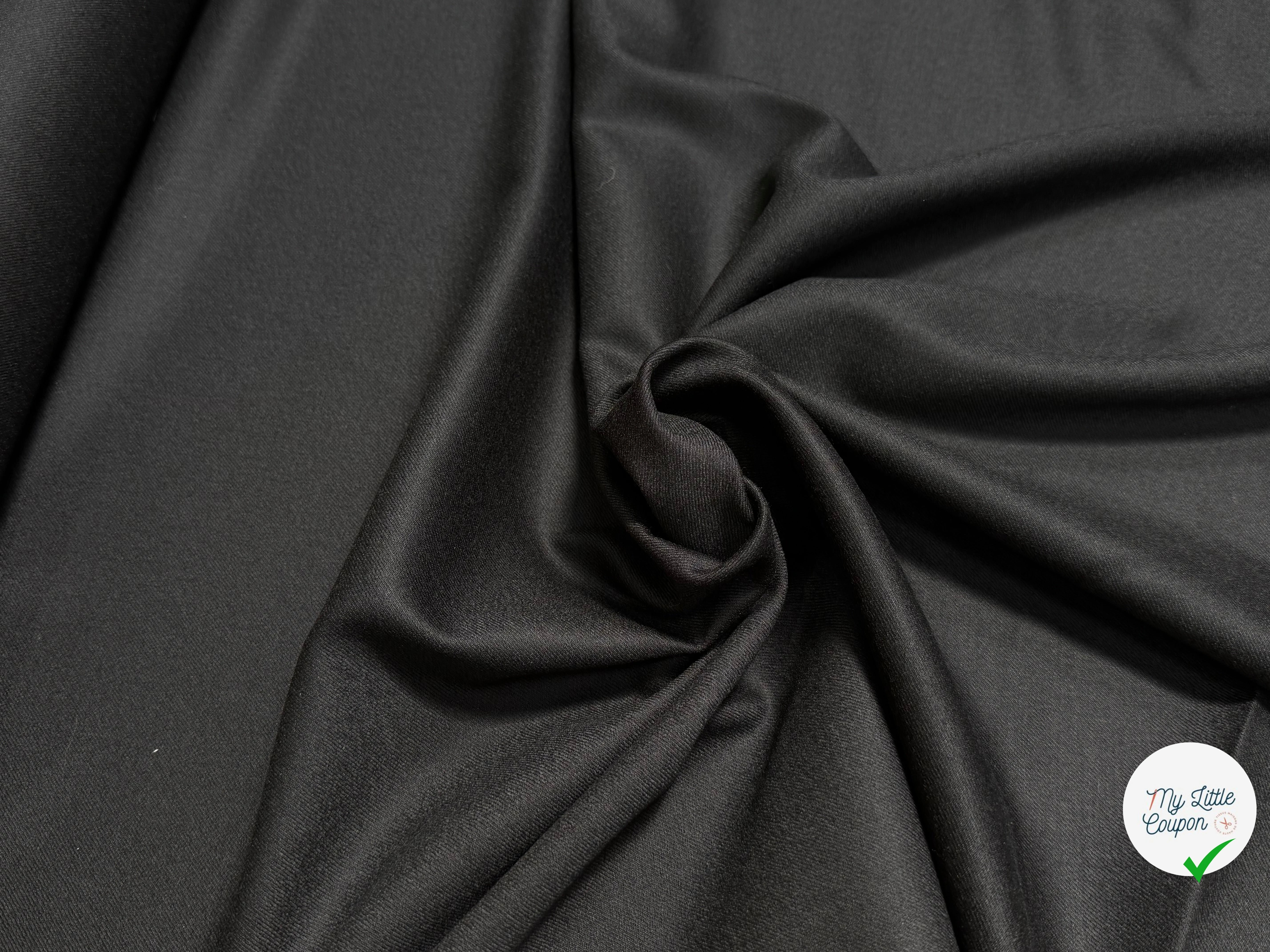 DRAPERIE FLANELLE DE LAINE SUBLIME NOIR - My Little Coupon