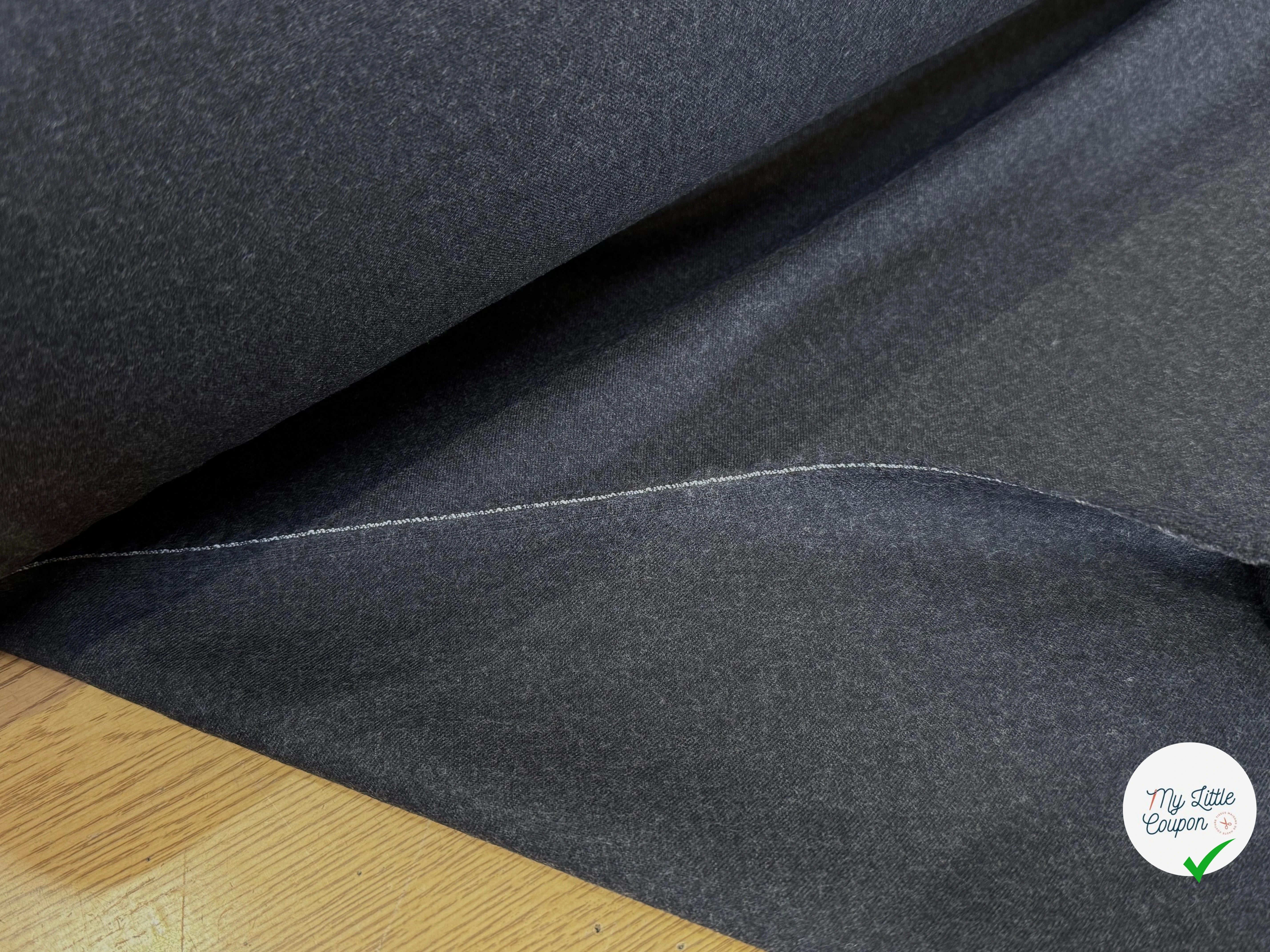 DRAPERIE FLANELLE DE LAINE ULTRA BELLE ET STRETCH GRIS 96% WV - My Little Coupon