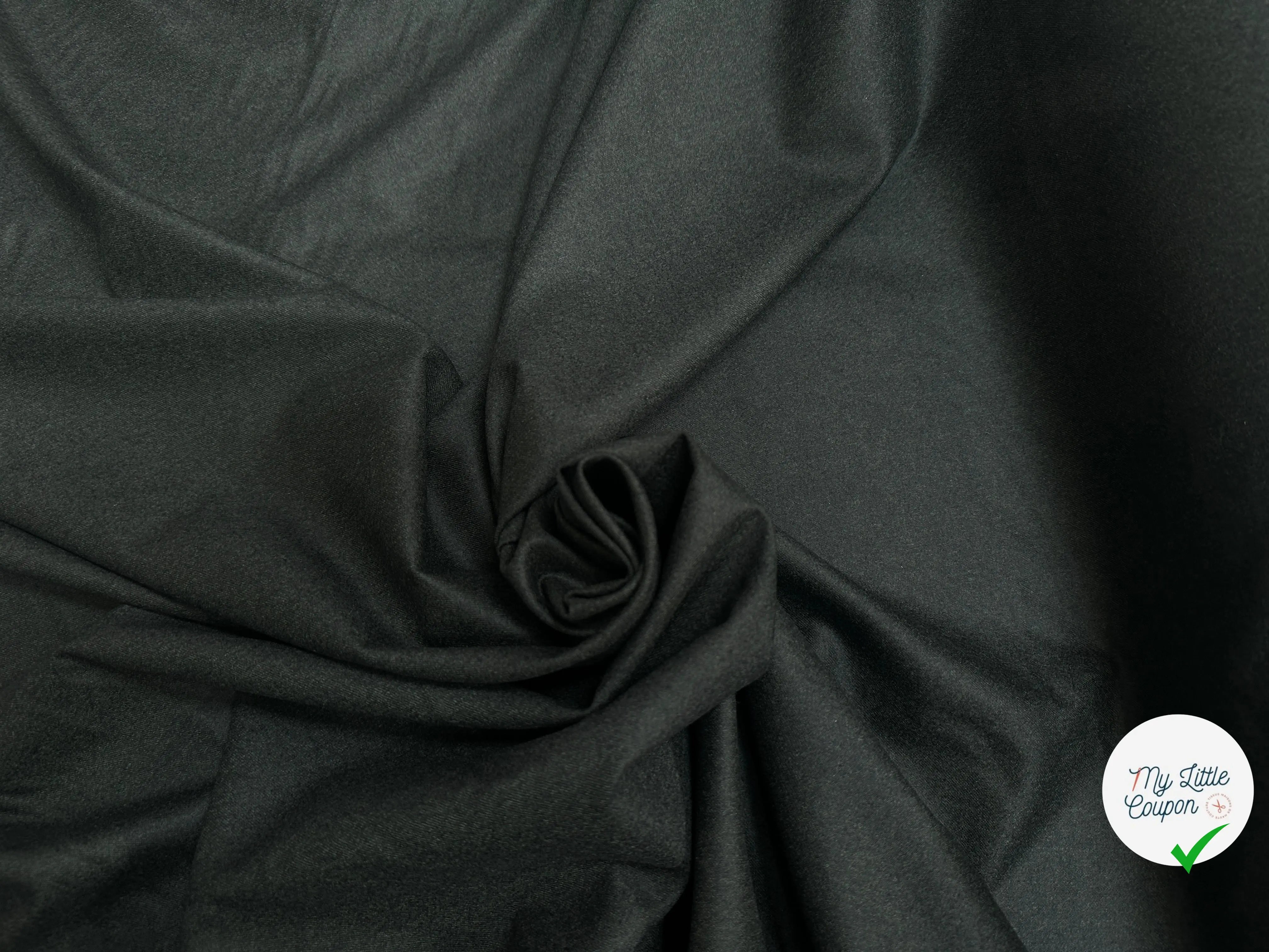DRAPERIE FLANELLE SUPER 120 VERT BOUTEILLE CHINÉ - My Little Coupon