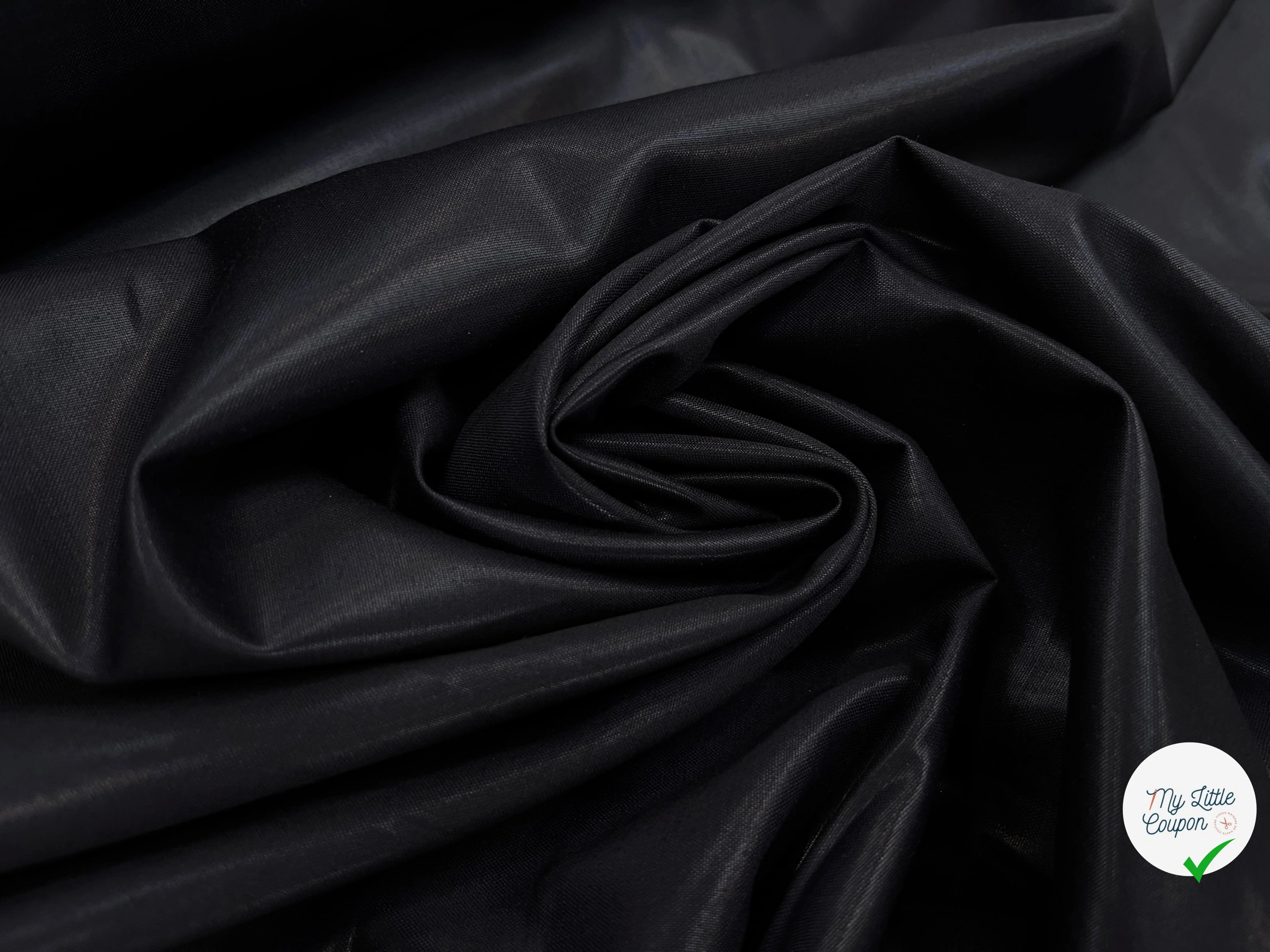 DRAPERIE ITALIENNE 100% LAINE  NOIR ANTHRACITE 694 - My Little Coupon