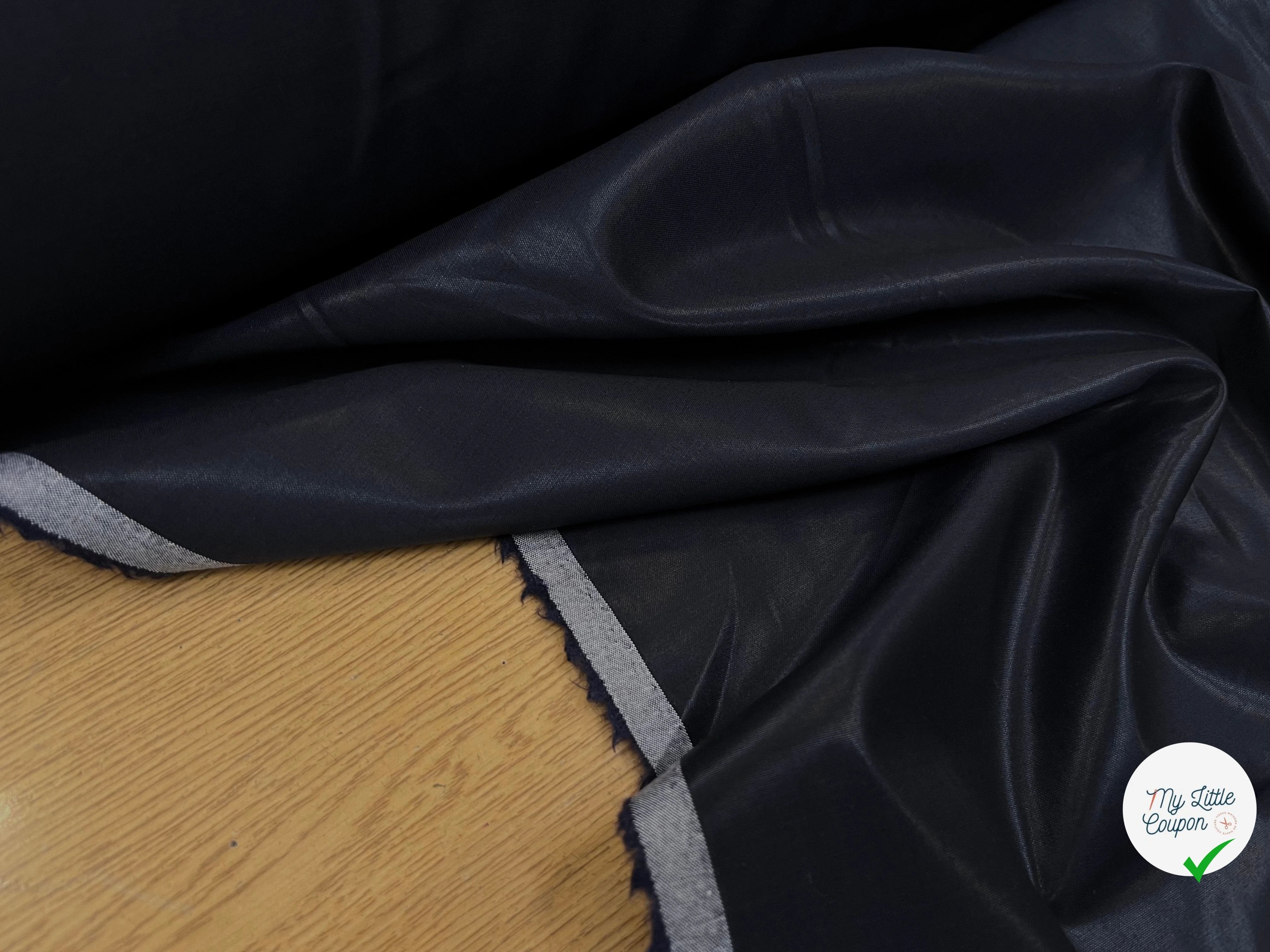 DRAPERIE ITALIENNE 100% LAINE  NOIR ANTHRACITE 694 - My Little Coupon