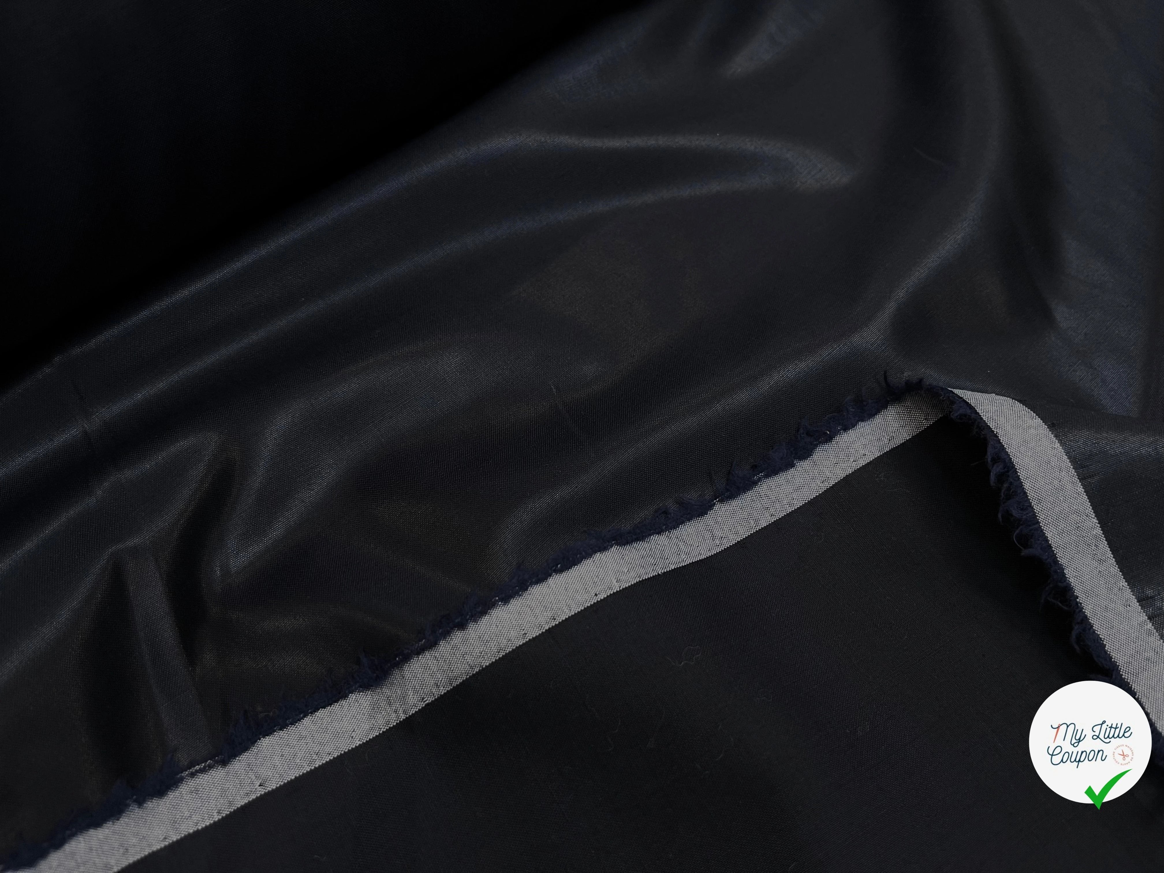 DRAPERIE ITALIENNE 100% LAINE  NOIR ANTHRACITE 694 - My Little Coupon