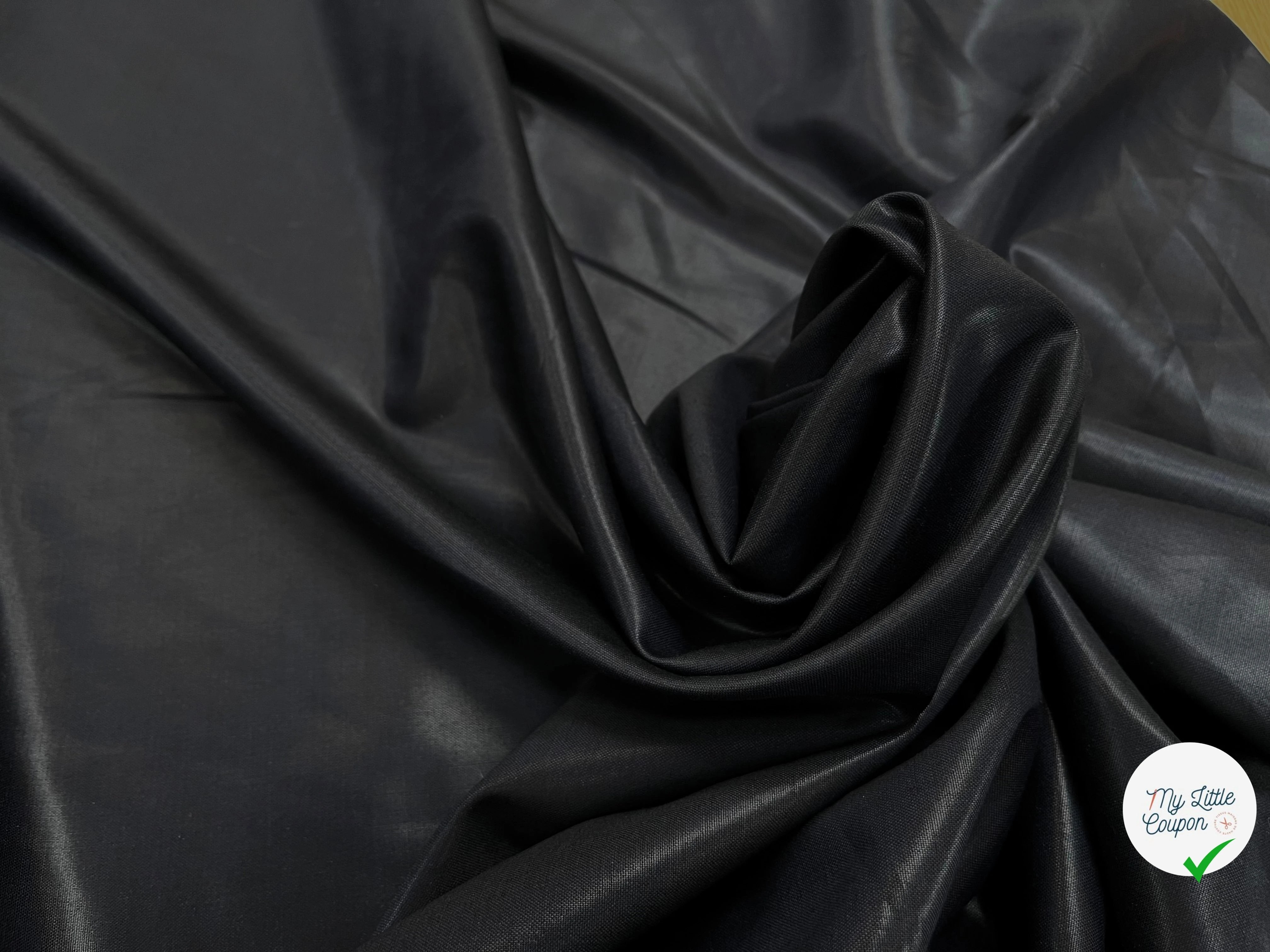 DRAPERIE ITALIENNE 100% LAINE  NOIR ANTHRACITE 694 - My Little Coupon