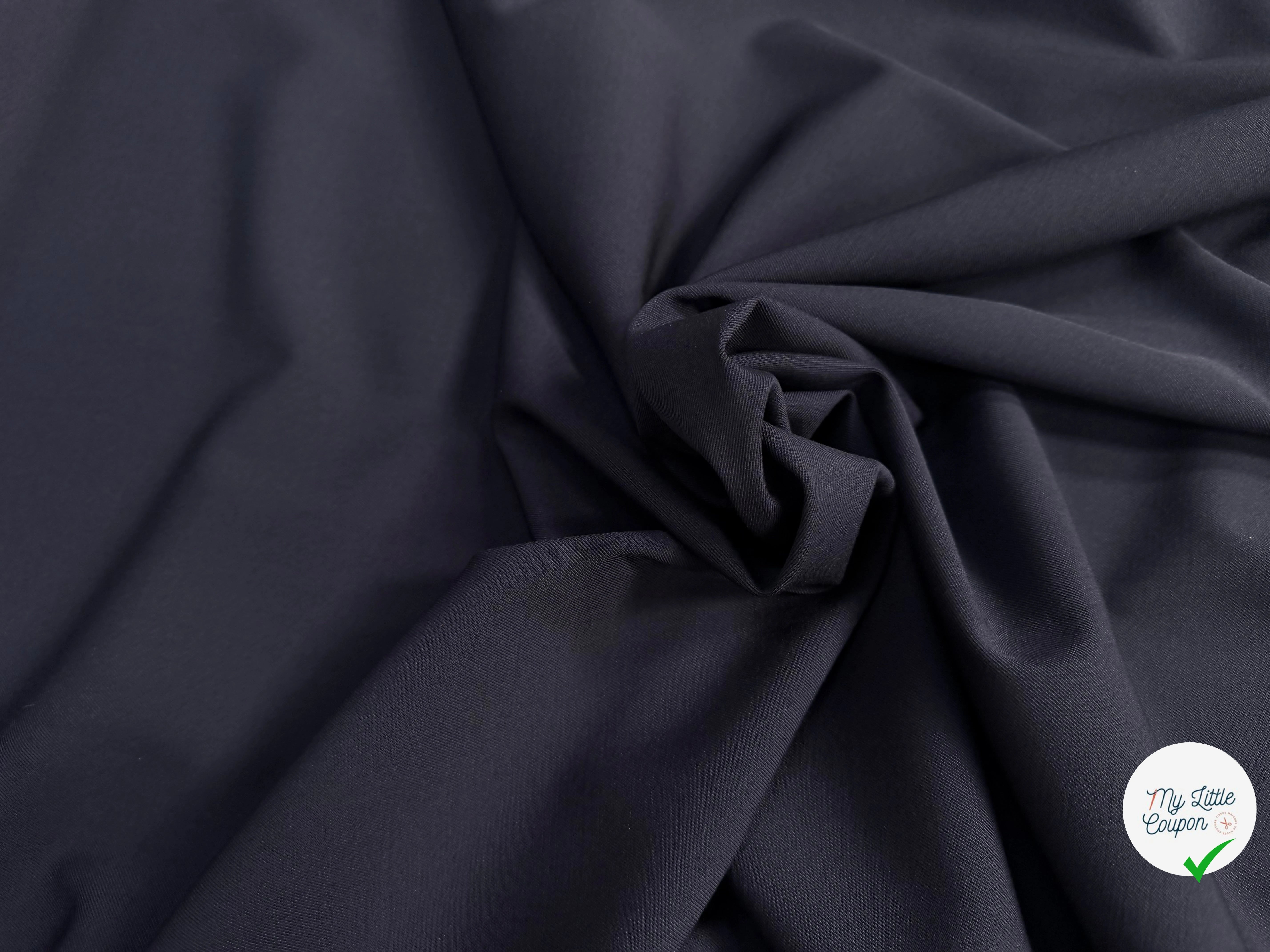 DRAPERIE ITALIENNE CHIC BLEU 93% LAINE VIERGE STRETCH - My Little Coupon