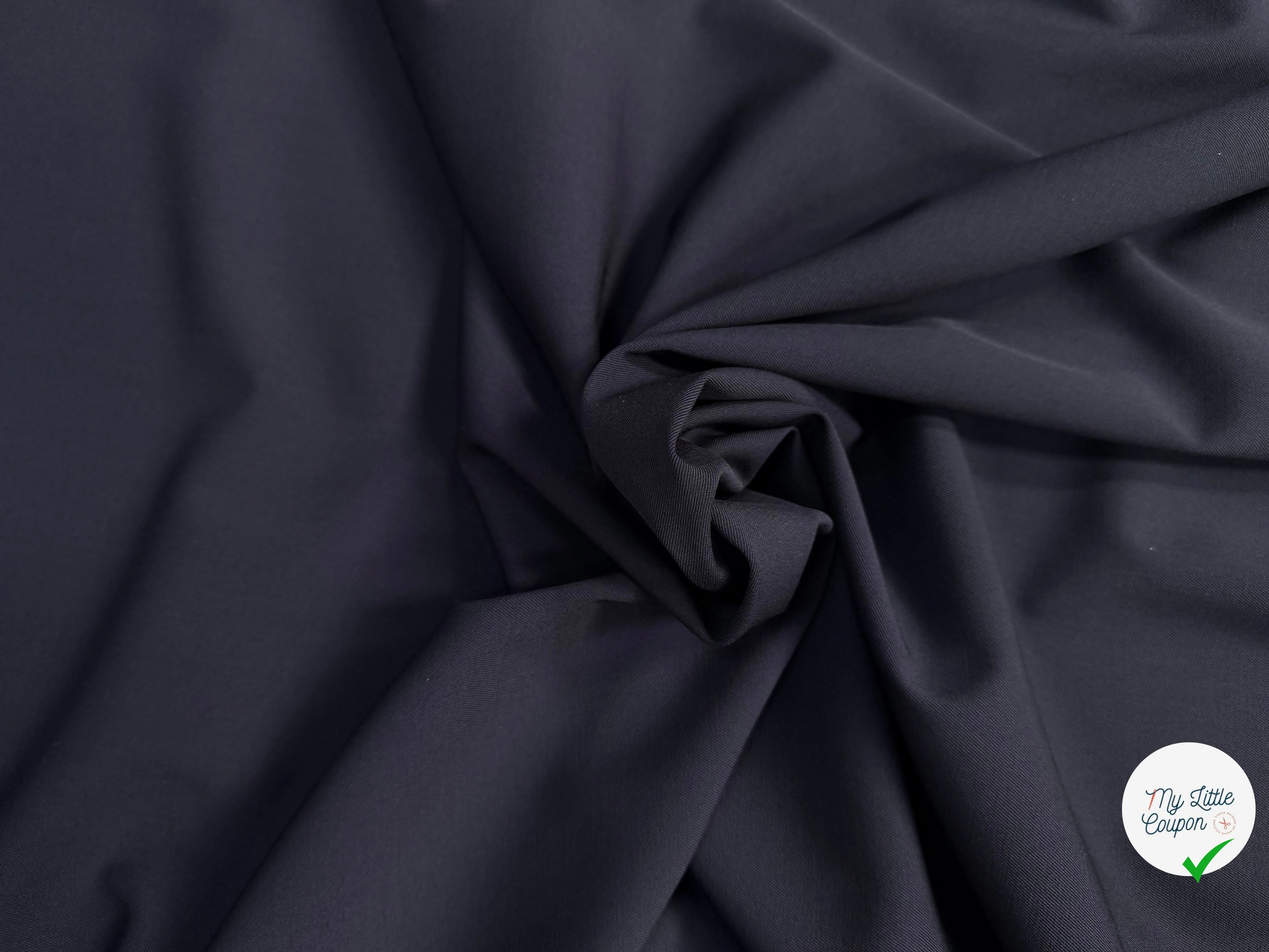 DRAPERIE ITALIENNE CHIC BLEU 93% LAINE VIERGE STRETCH - My Little Coupon