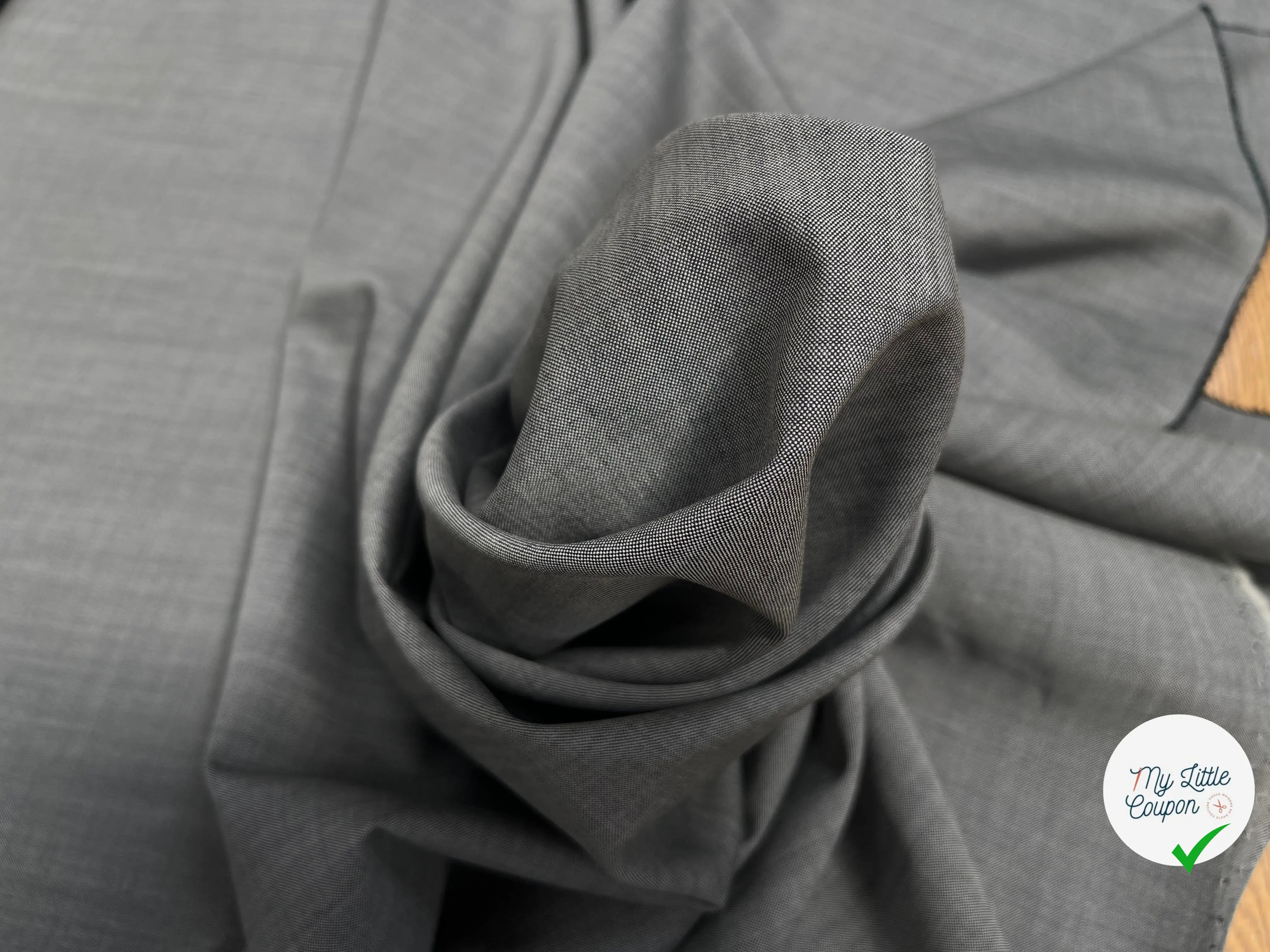 DRAPERIE LAINE GRISE CLAIR - My Little Coupon