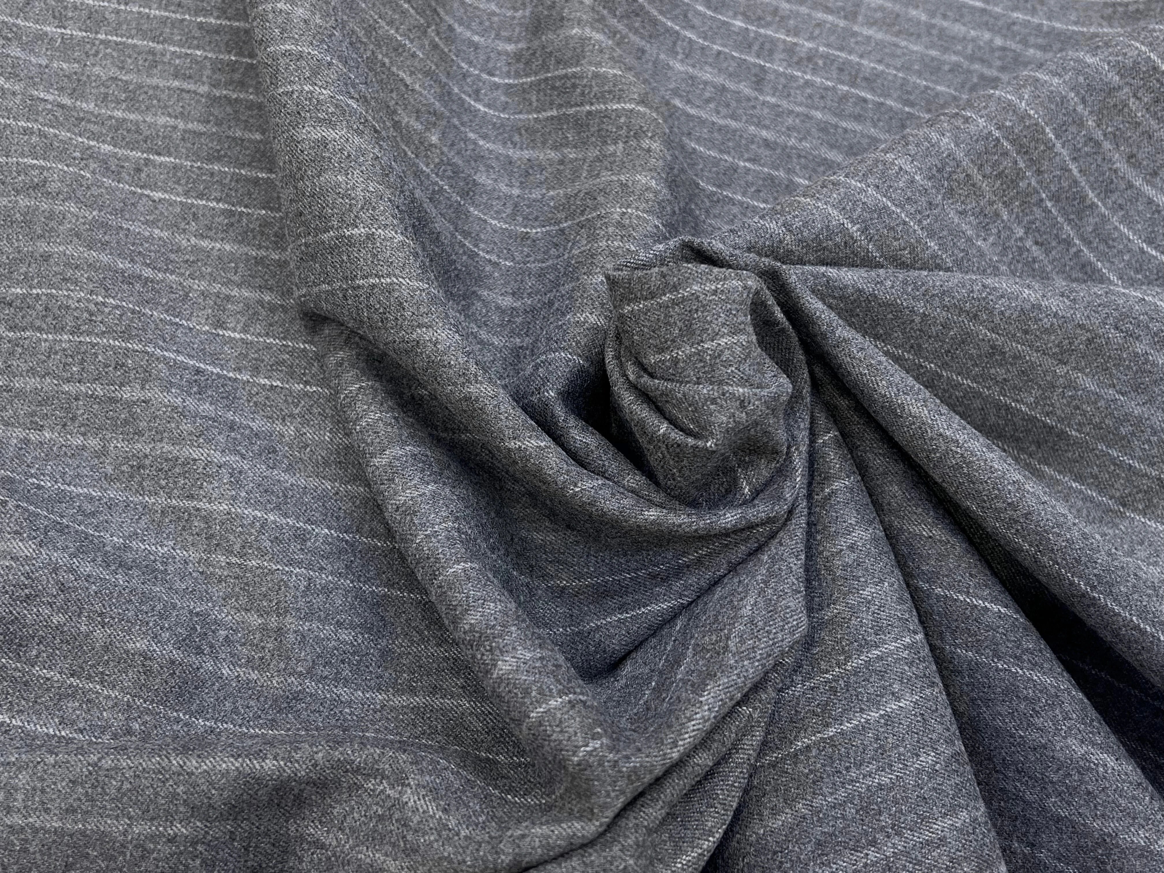 DRAPERIE LOURDE POLYVISCOSE RAYURES BLANCHES EFFET DUVTEUX - My Little Coupon