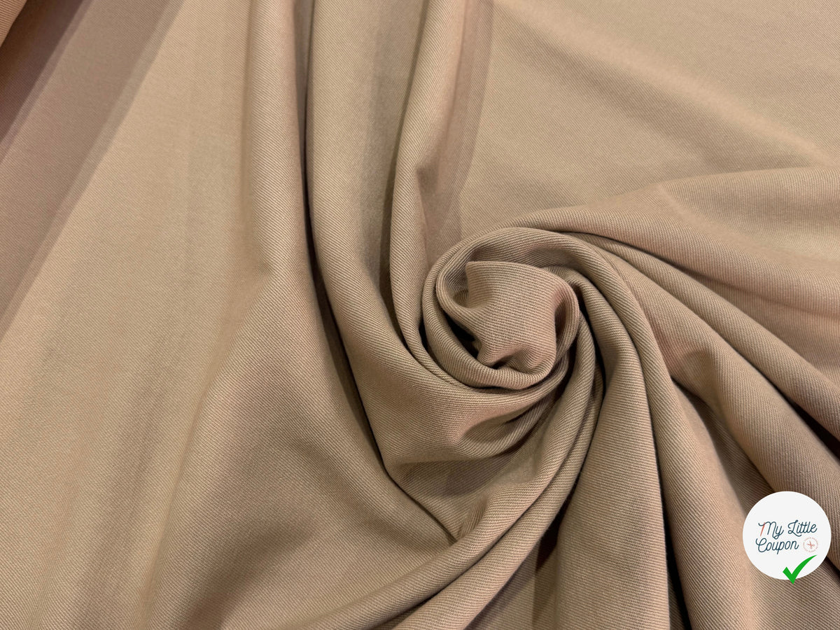 DRAPERIE LOURDE SERGÉE BEIGE TAUPE 80% LAINE - My Little Coupon