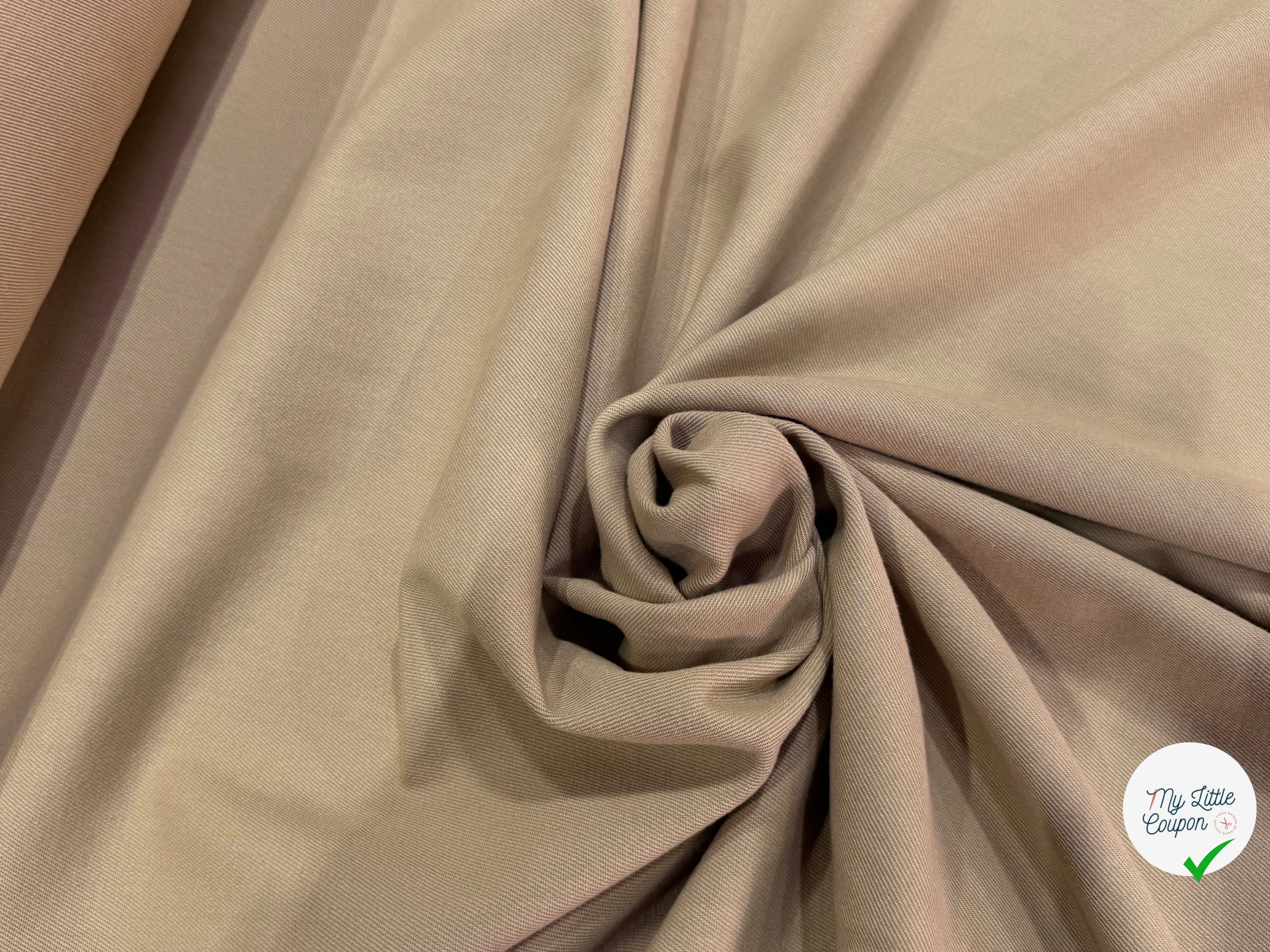 DRAPERIE LOURDE SERGÉE BEIGE TAUPE 80% LAINE - My Little Coupon