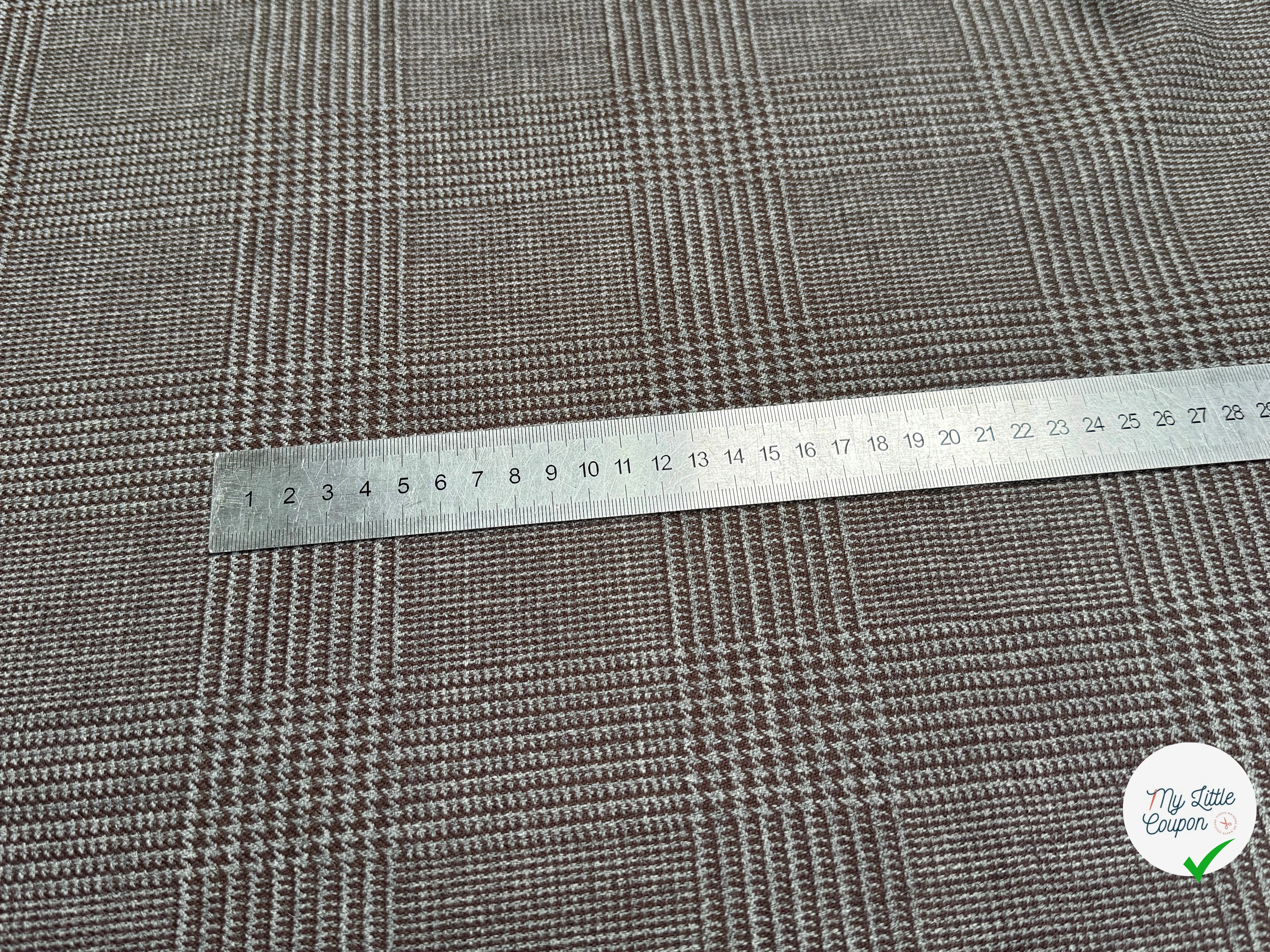 DRAPERIE MINI PIED DE COQ MARRON GRIS - My Little Coupon