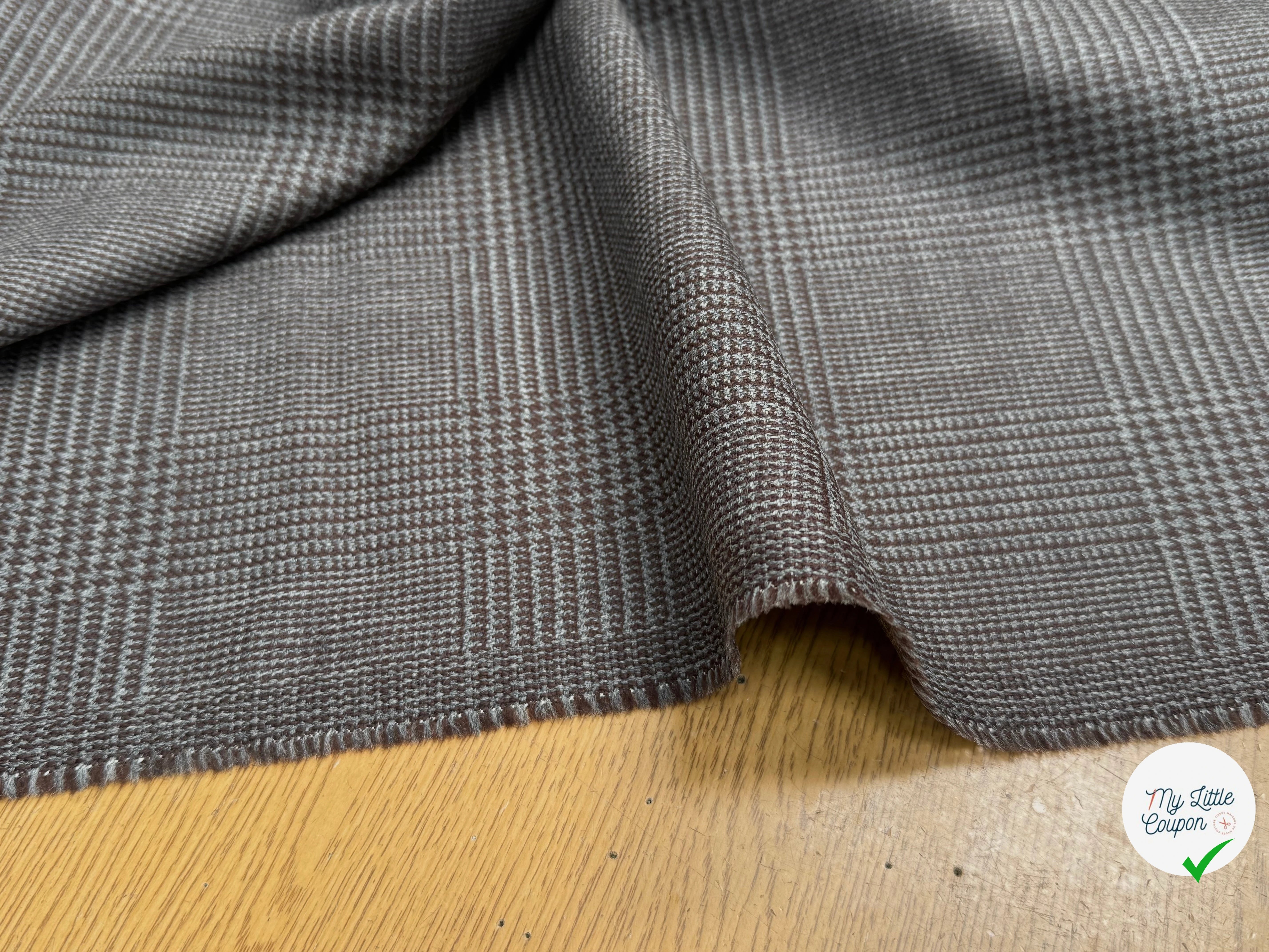 DRAPERIE MINI PIED DE COQ MARRON GRIS - My Little Coupon