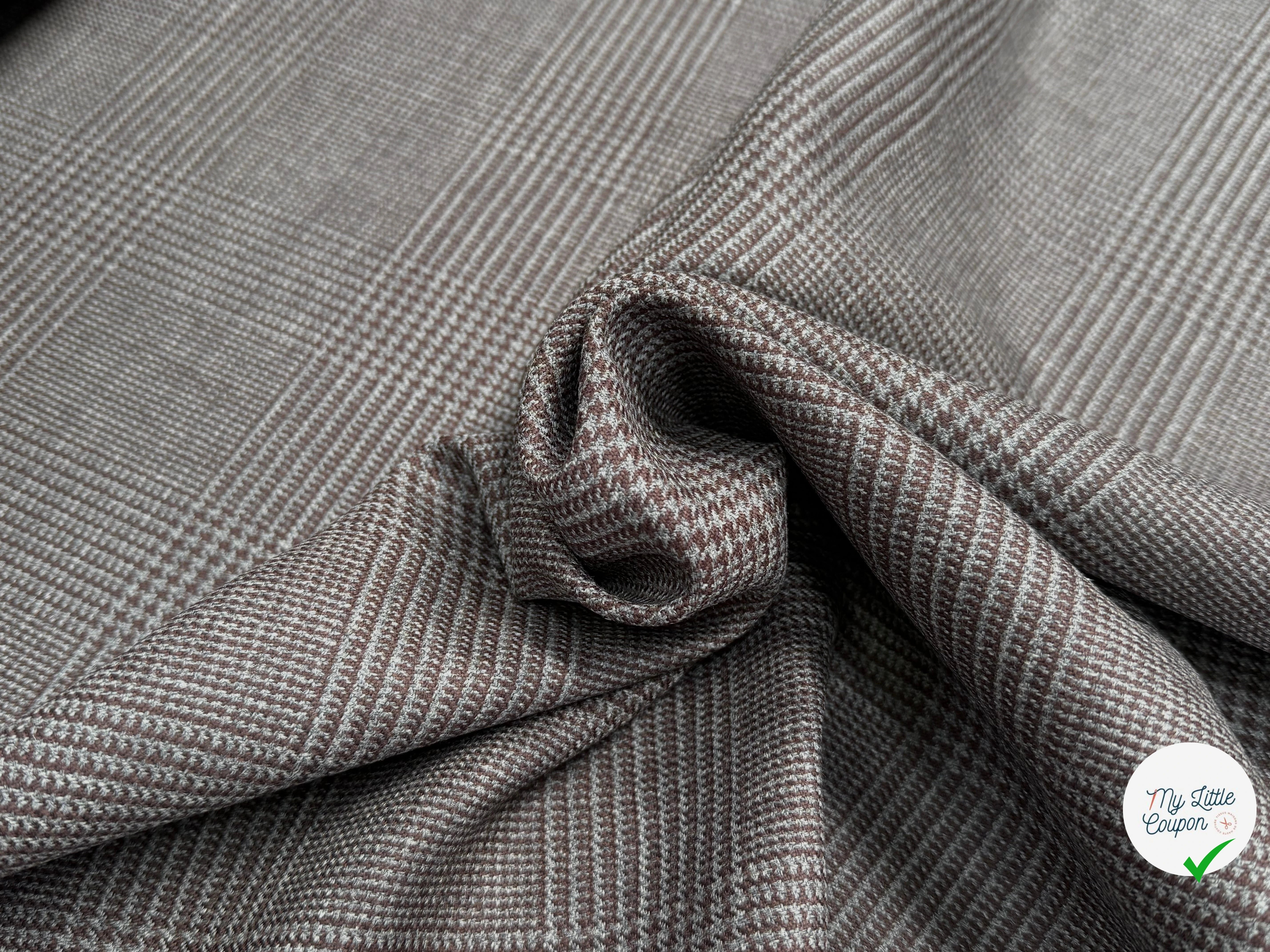 DRAPERIE MINI PIED DE COQ MARRON GRIS - My Little Coupon