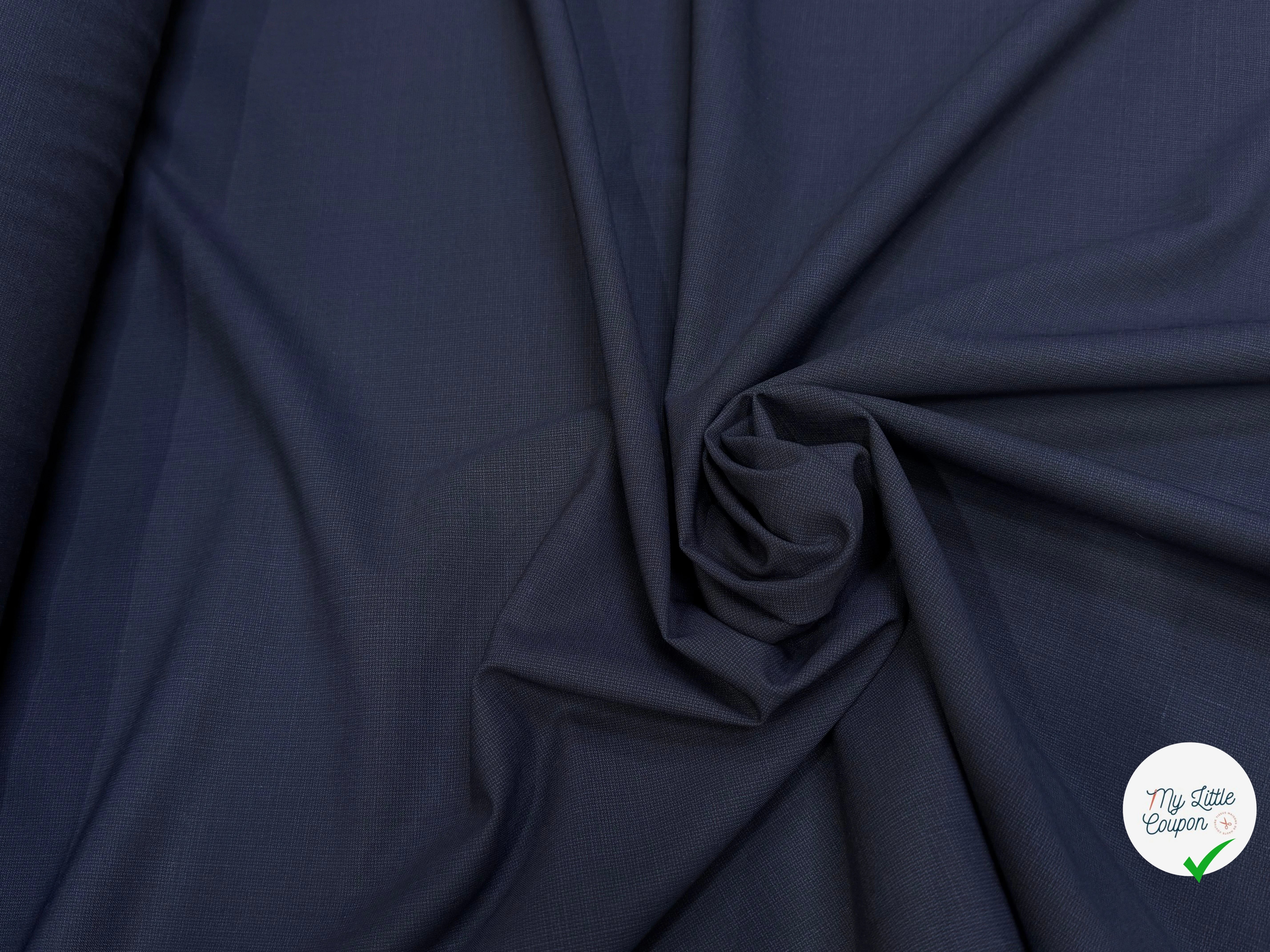 DRAPERIE POLYLAINE BLEU MARINE STRETCH VOLUPTUEUSE - My Little Coupon