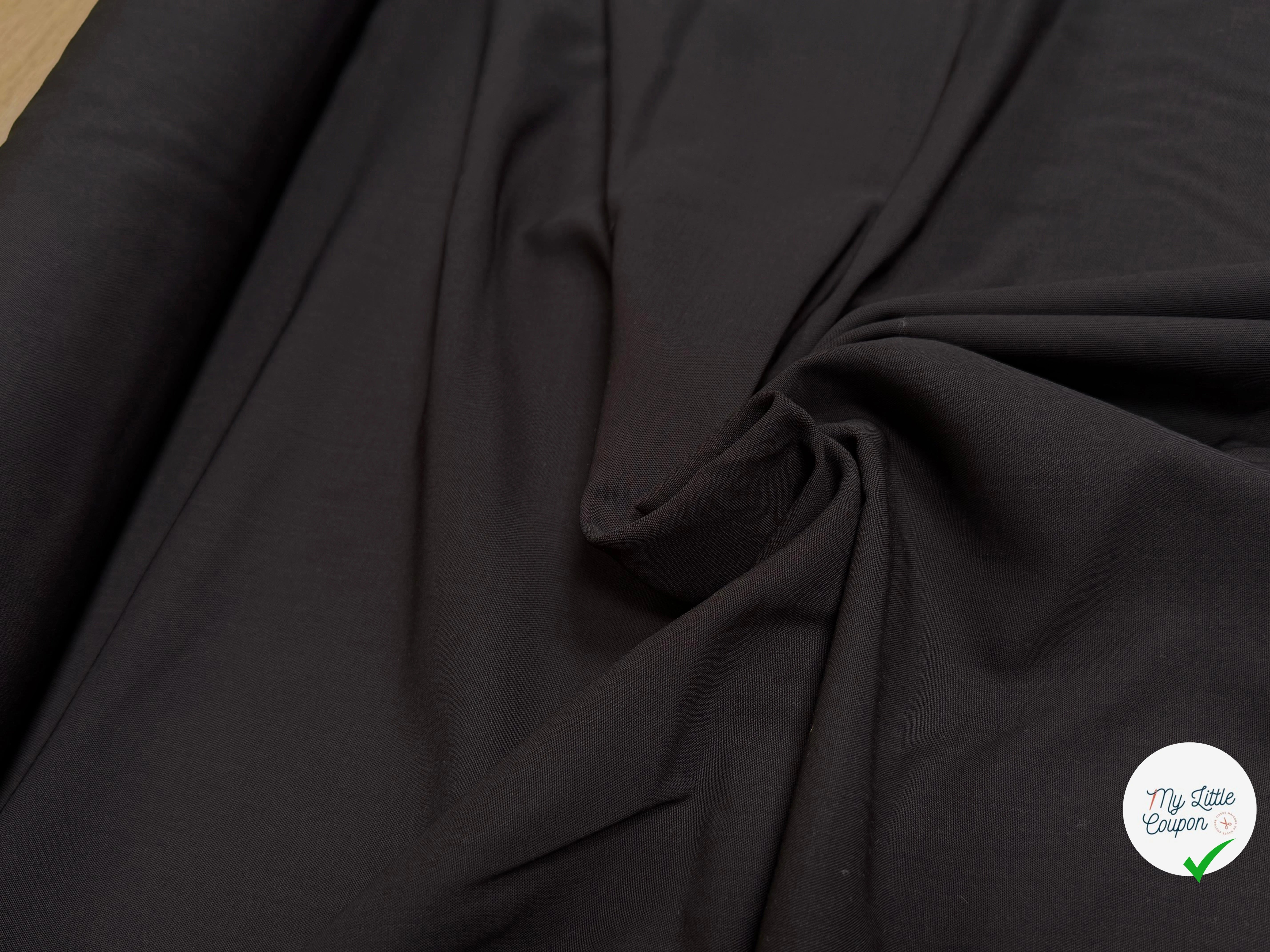 DRAPERIE POLYLAINE MARRON NOISETTE BELLE TENUE - My Little Coupon