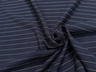 DRAPERIE POLYVISCOSE LOURDE STRETCH MARINE À RAYURES - My Little Coupon