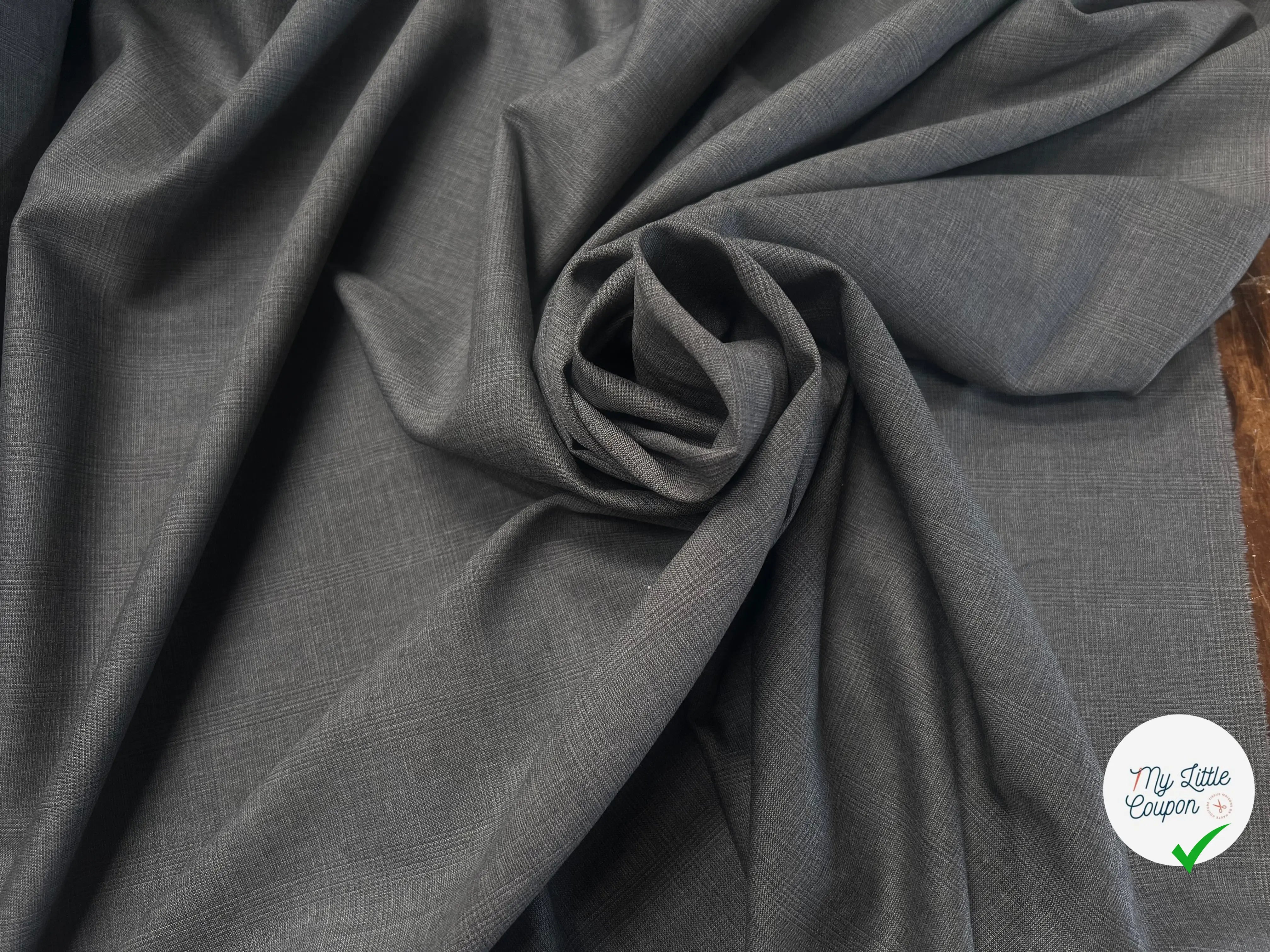 DRAPERIE PRINCE DE GALLE GRISE 100% LAINE - My Little Coupon